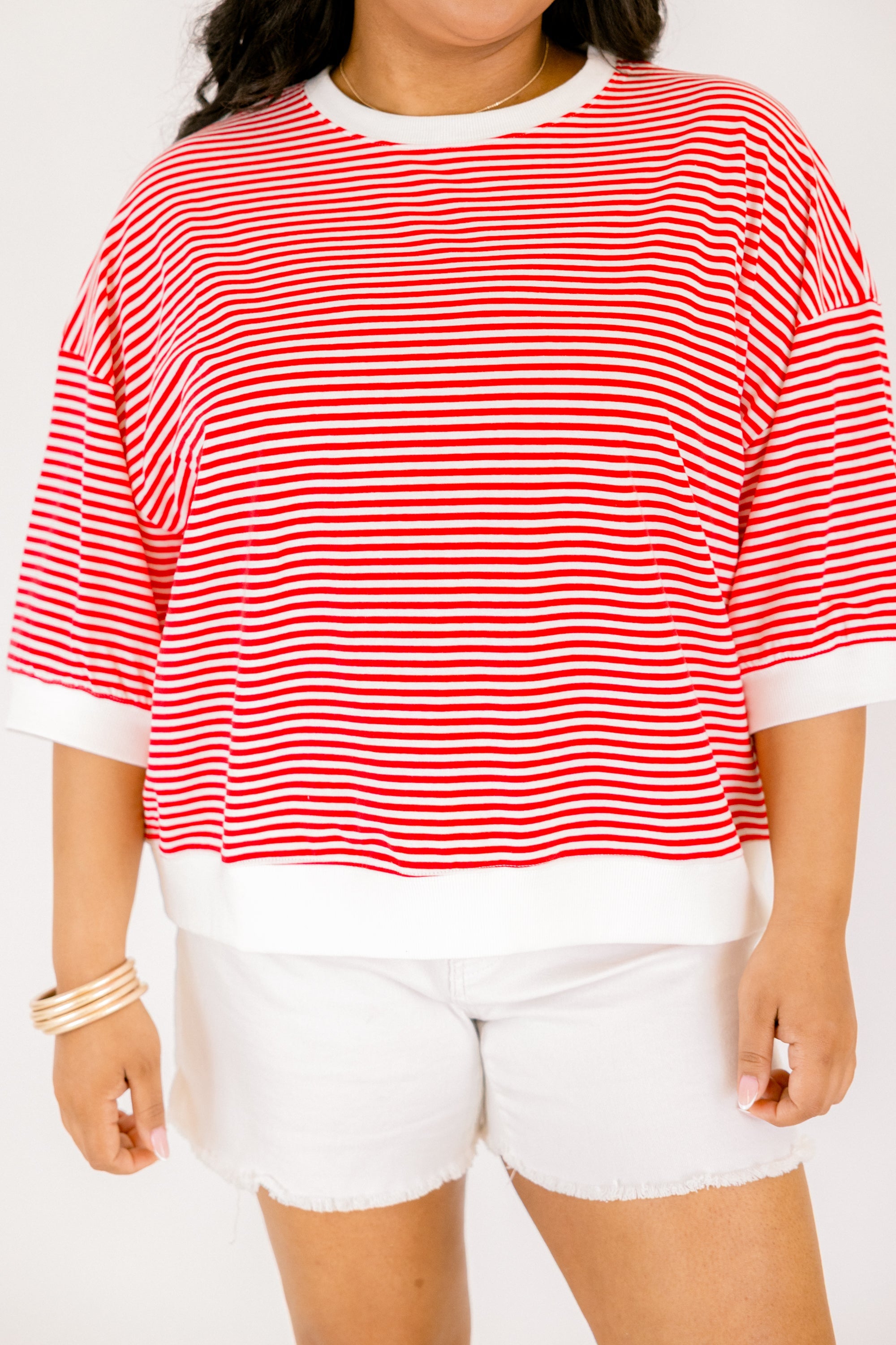 The Classic Coastline Top, Ruby Red