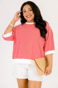 The Classic Coastline Top, Ruby Red