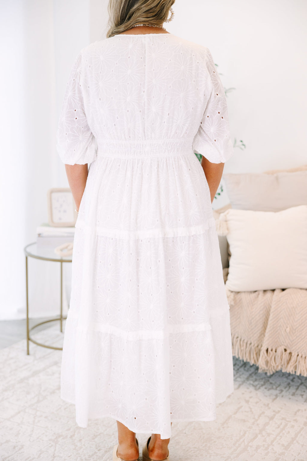 The Clear Choice Dress, White Embroidery