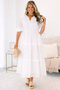 The Clear Choice Dress, White Embroidery