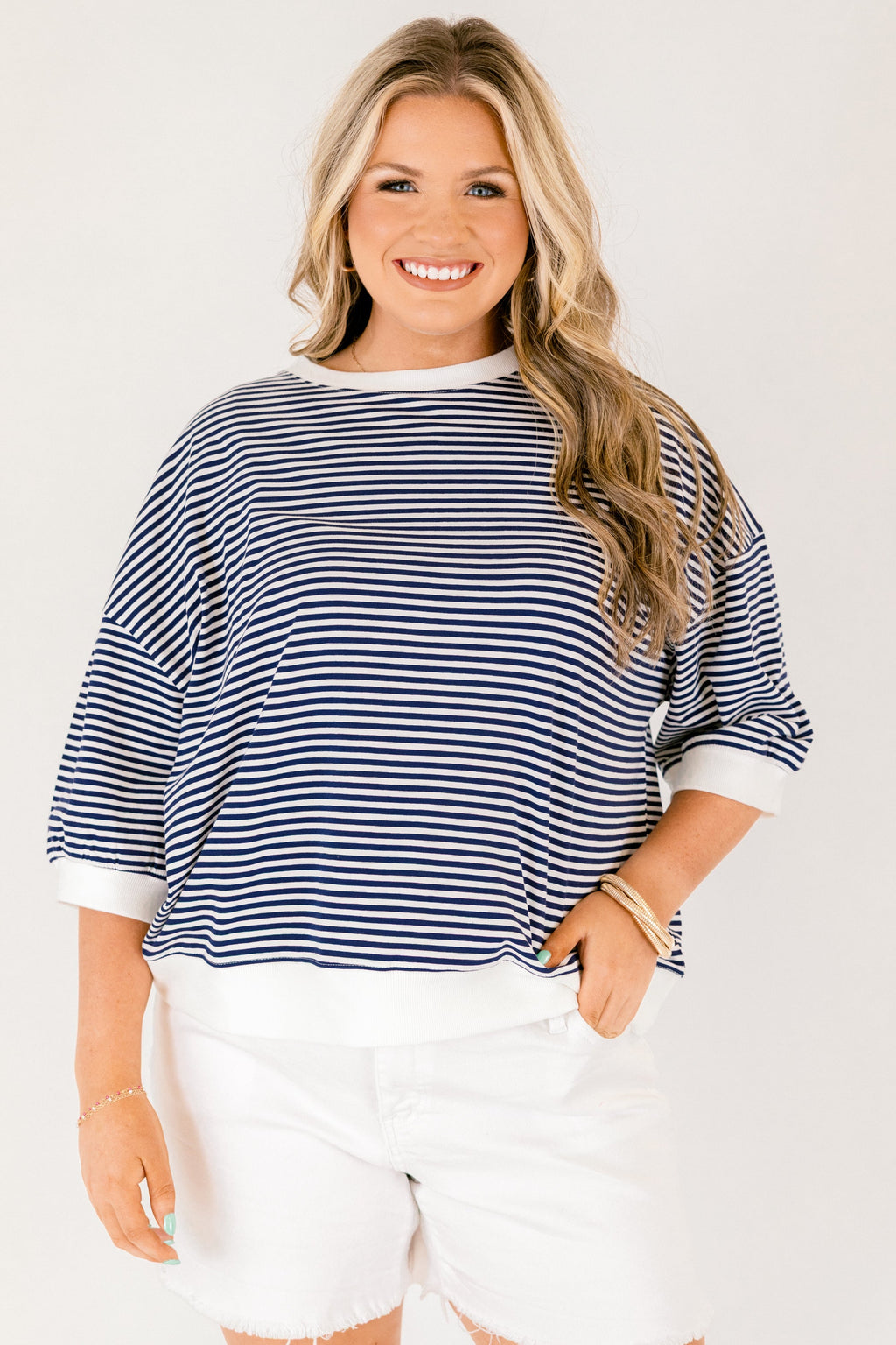 The Classic Coastline Top, Navy