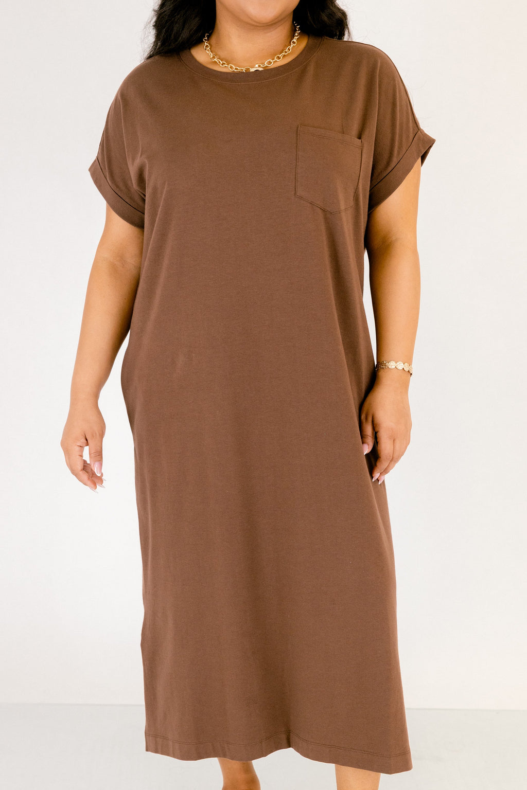 The Done Deal Dress, Brown