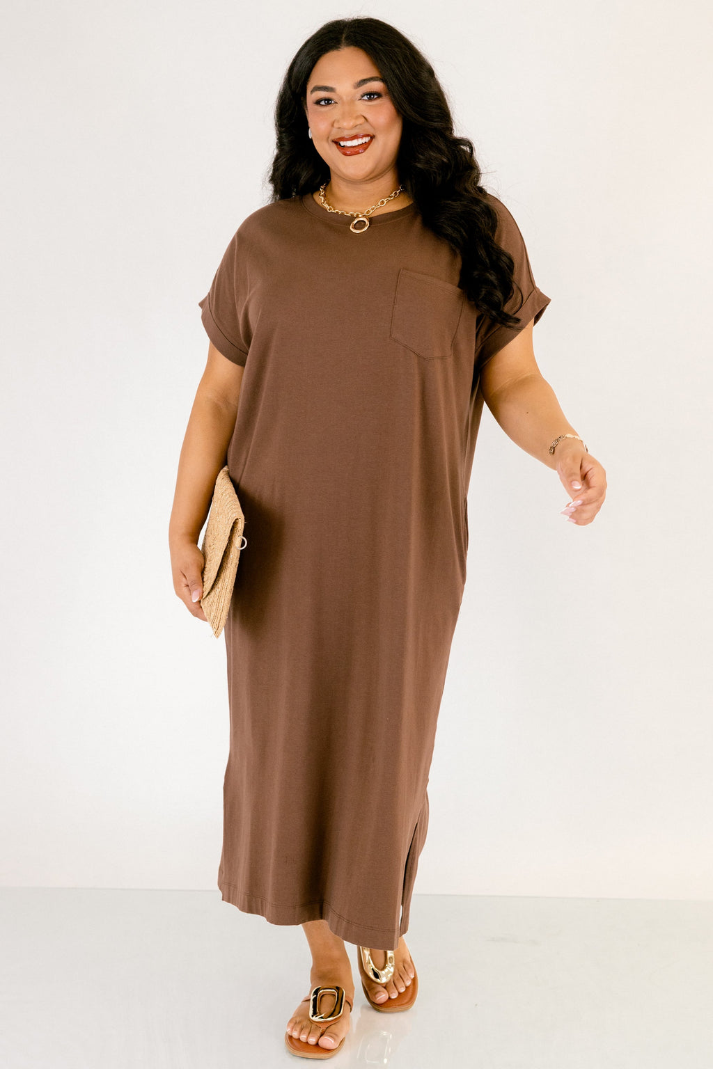 The Done Deal Dress, Brown