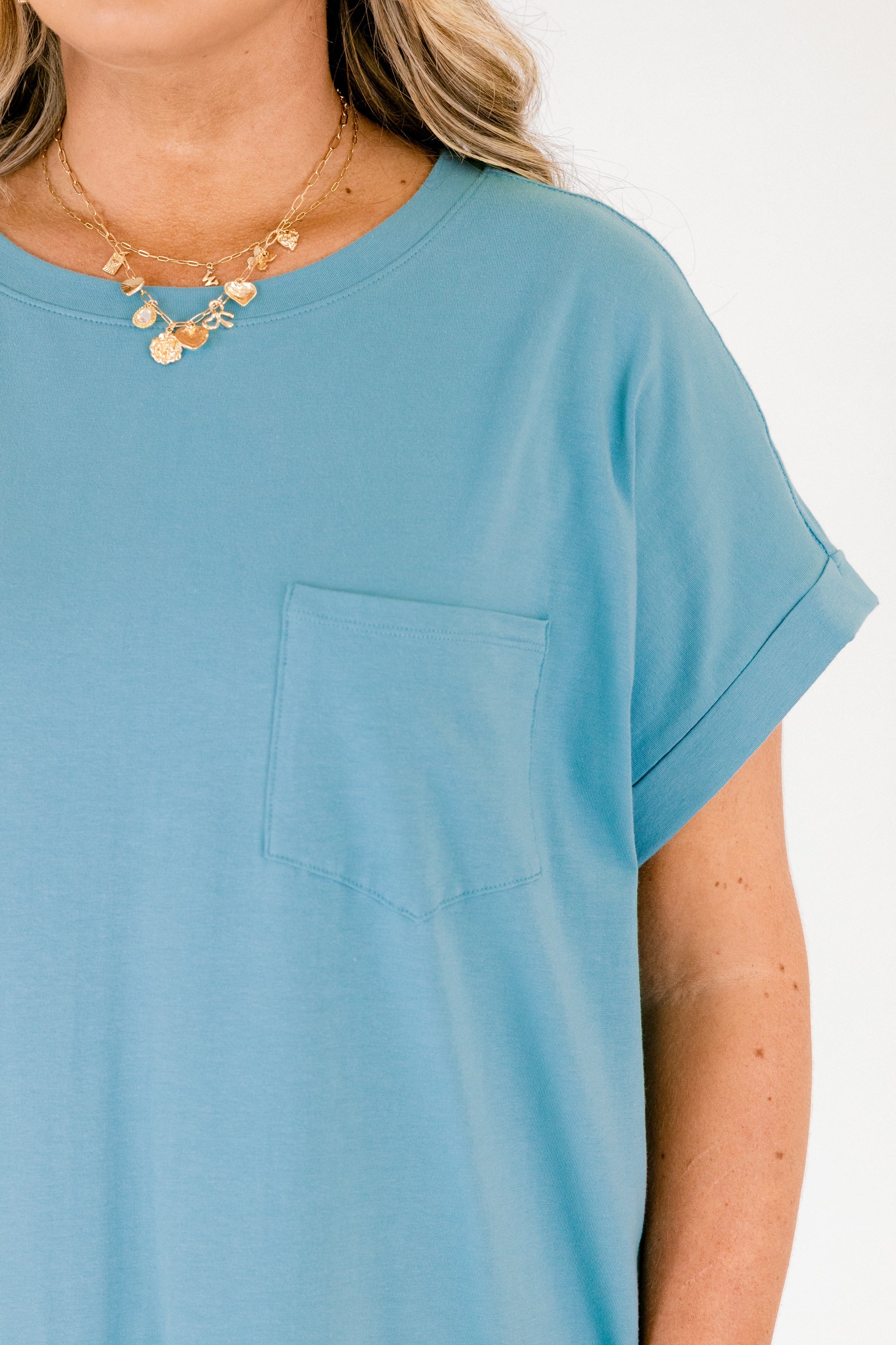 The Done Deal Dress, Dusty Teal