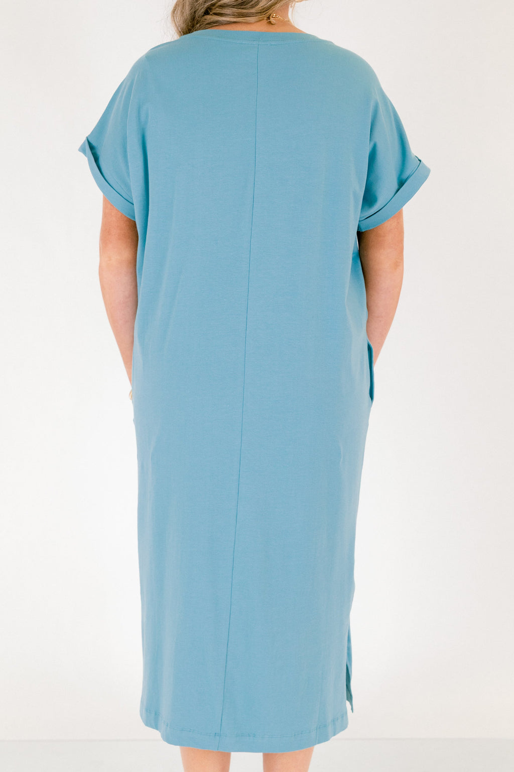 The Done Deal Dress, Dusty Teal