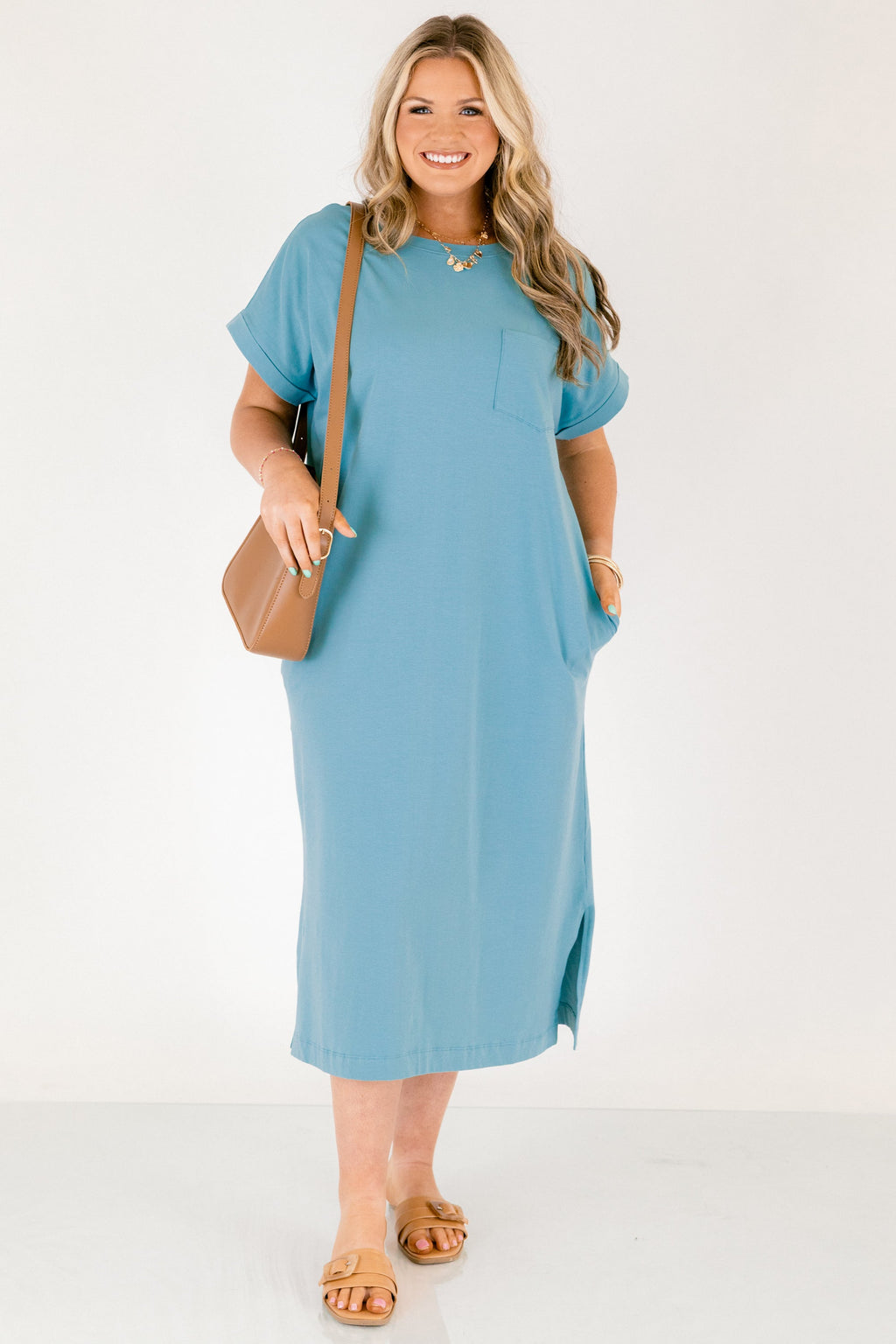 The Done Deal Dress, Dusty Teal