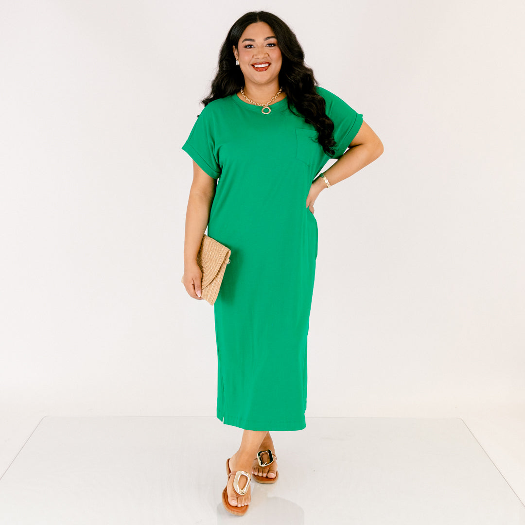The Done Deal Dress, Kelly Green