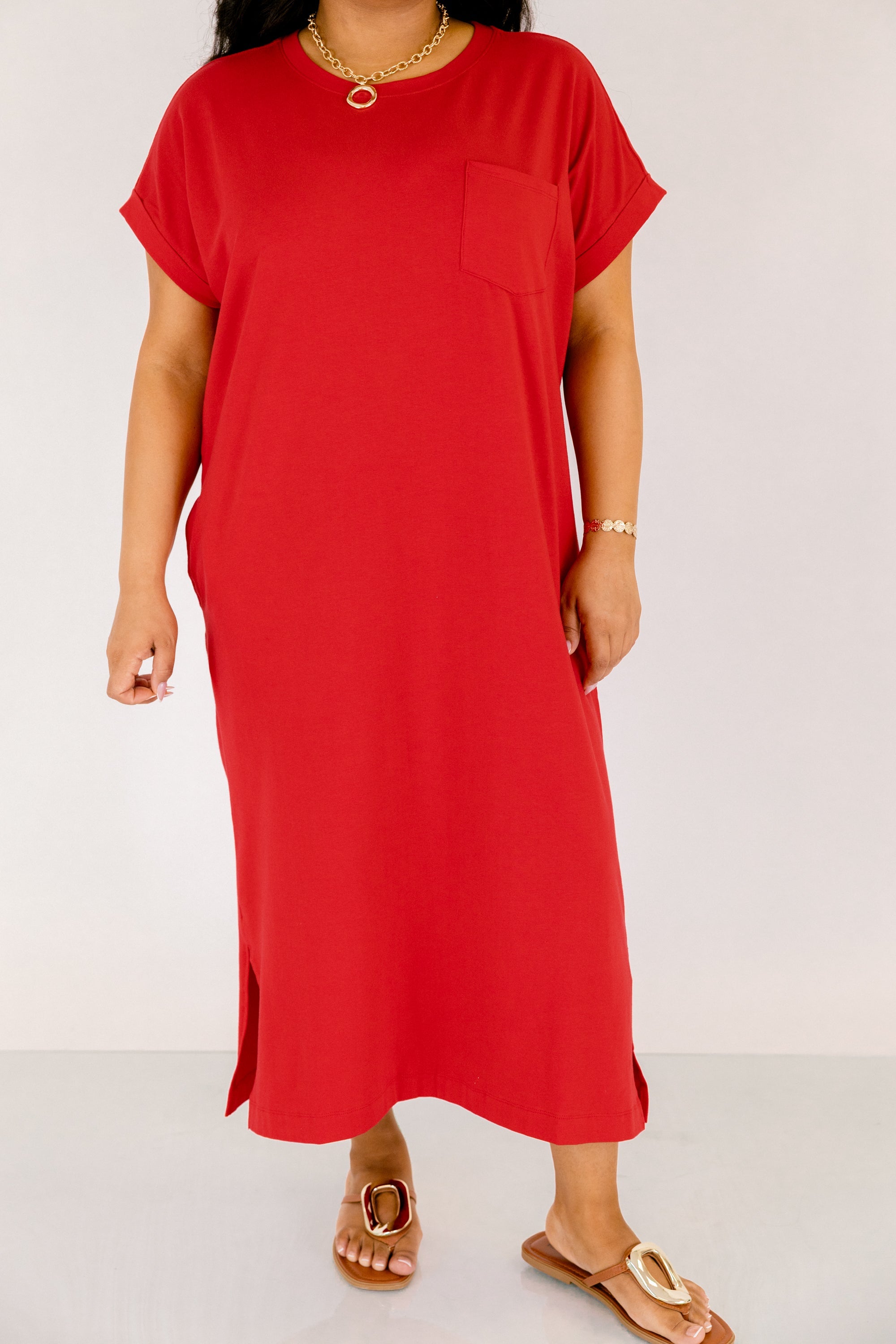 The Done Deal Dress, Ruby Red