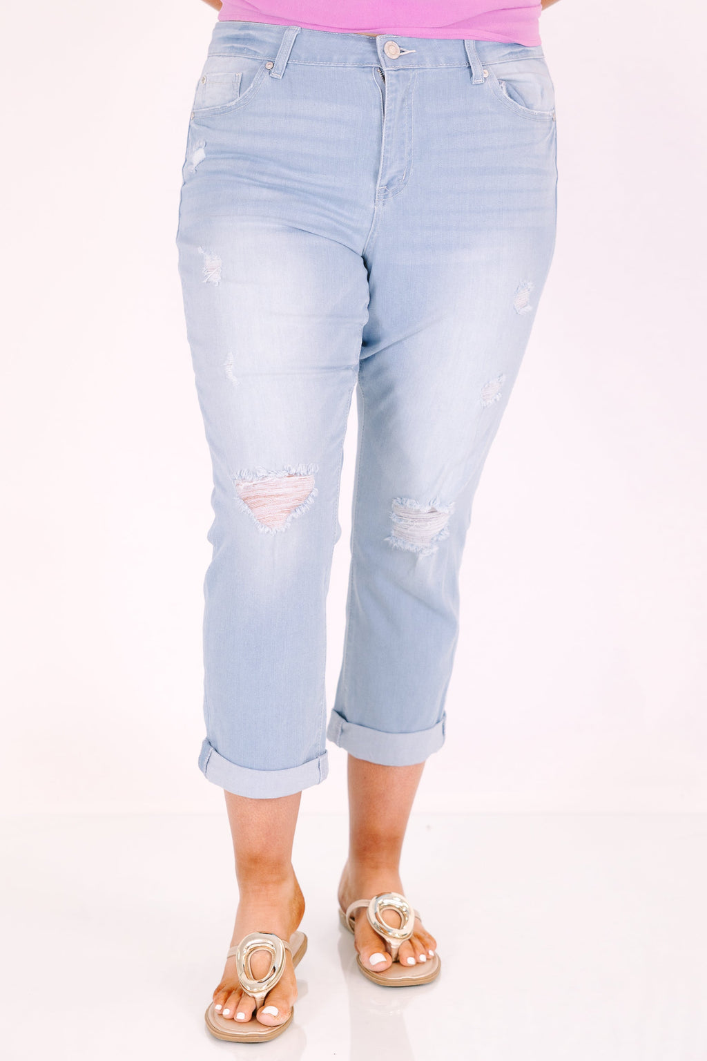 The Good Things Capris, Light Wash