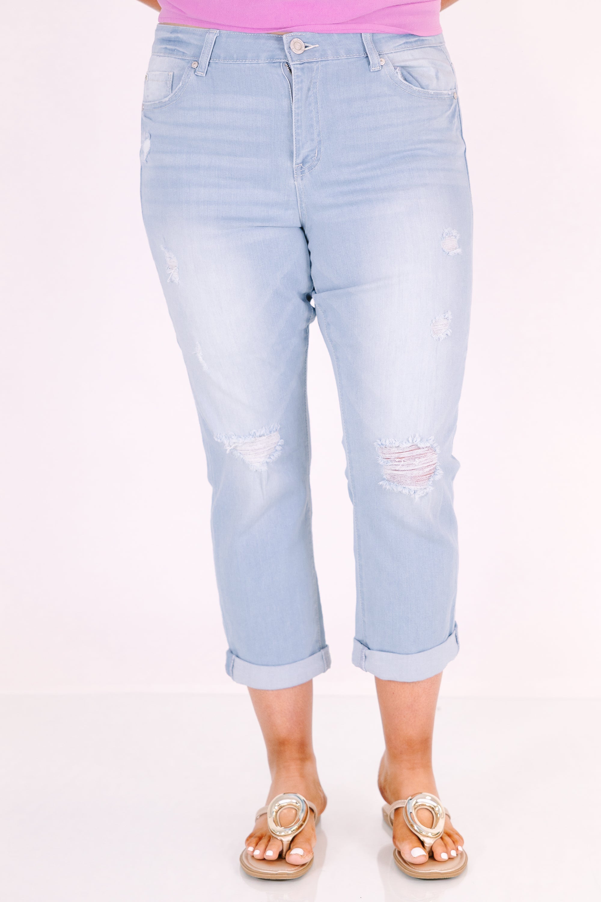 The Good Things Capris, Light Wash
