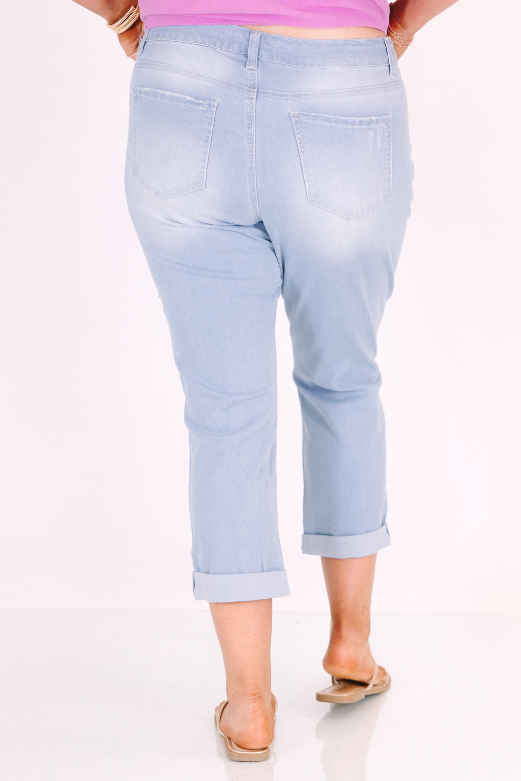 The Good Things Capris, Light Wash
