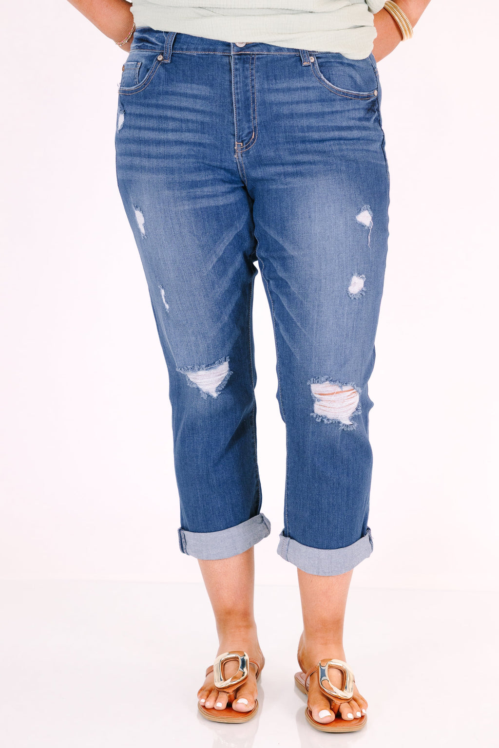 The Good Things Capris, Medium Wash