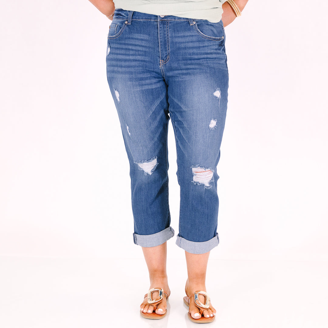 The Good Things Capris, Medium Wash