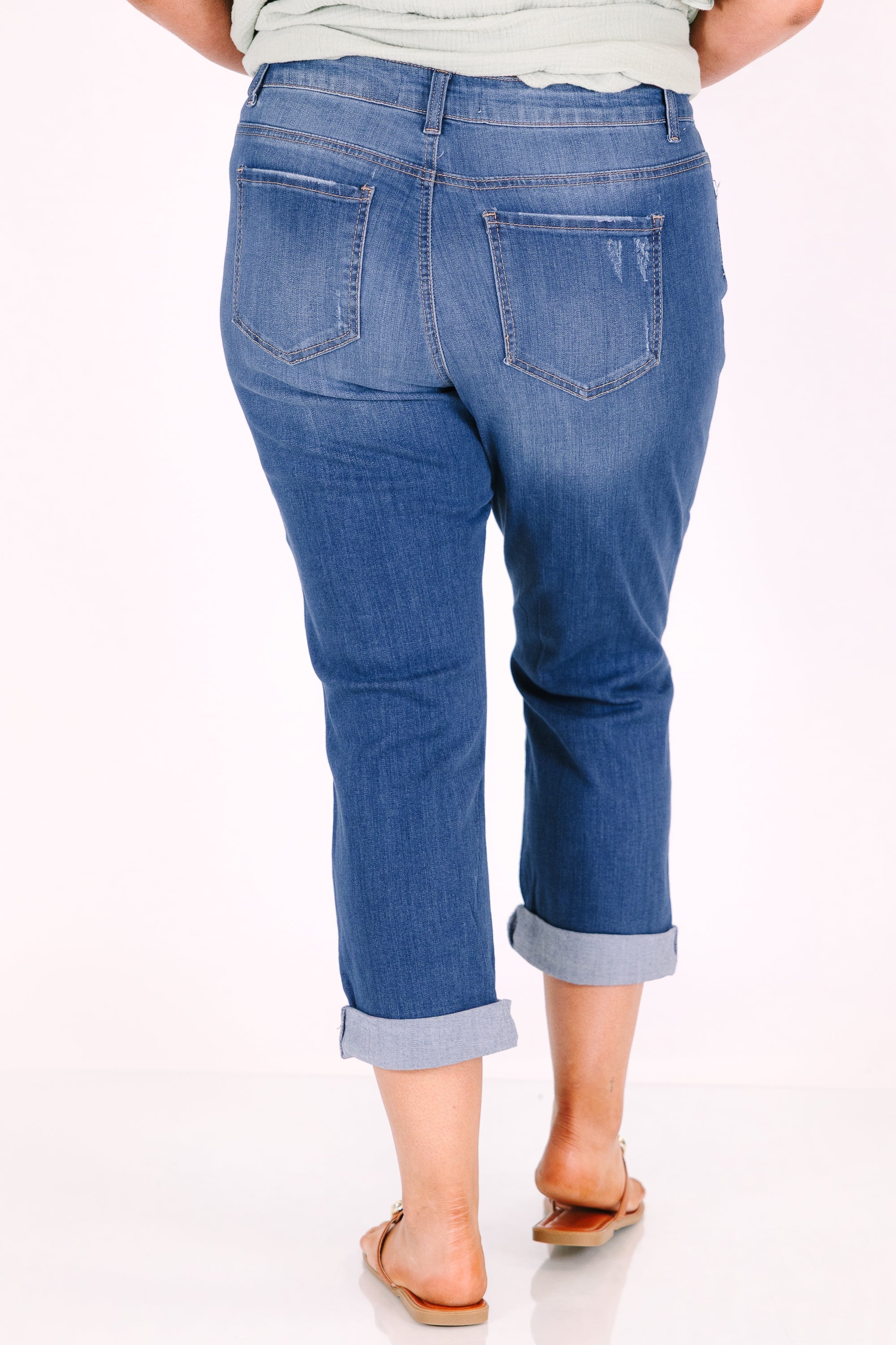 The Good Things Capris, Medium Wash