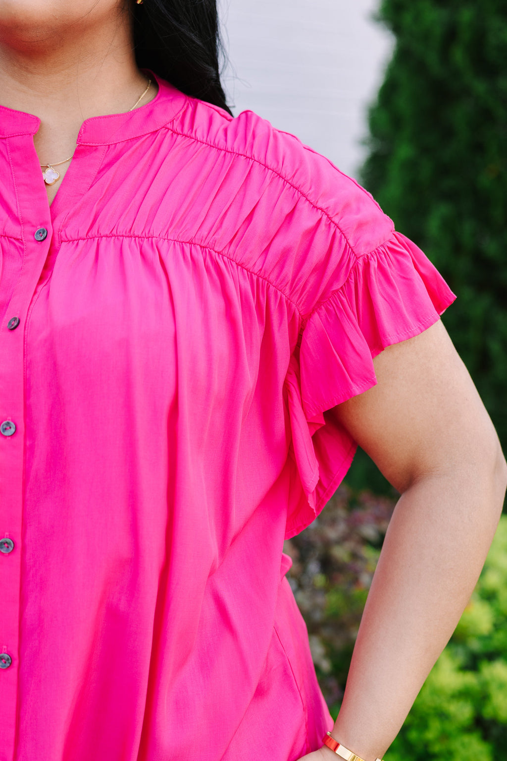 The Misfortunes Of Life Top, Fuchsia