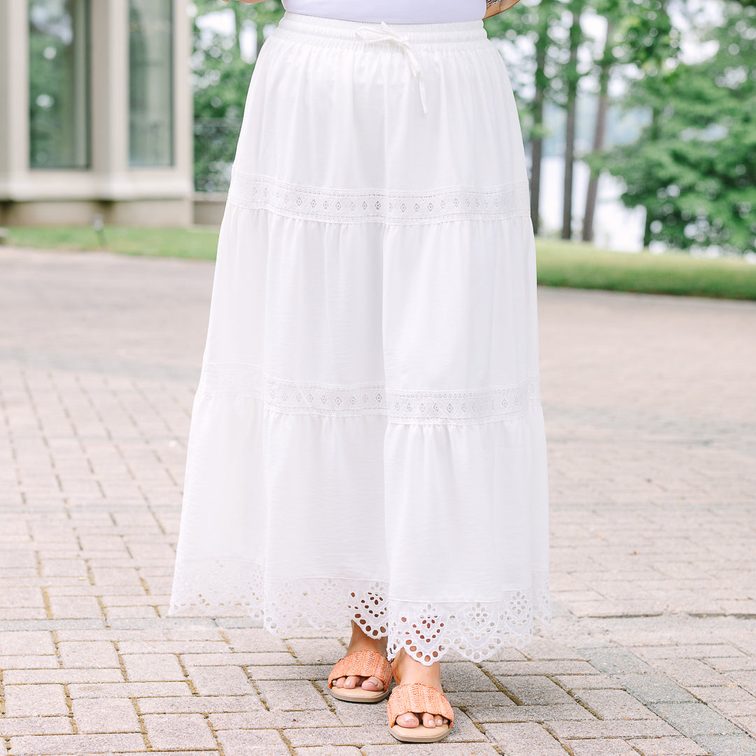 The Ophelia Skirt, White Lace