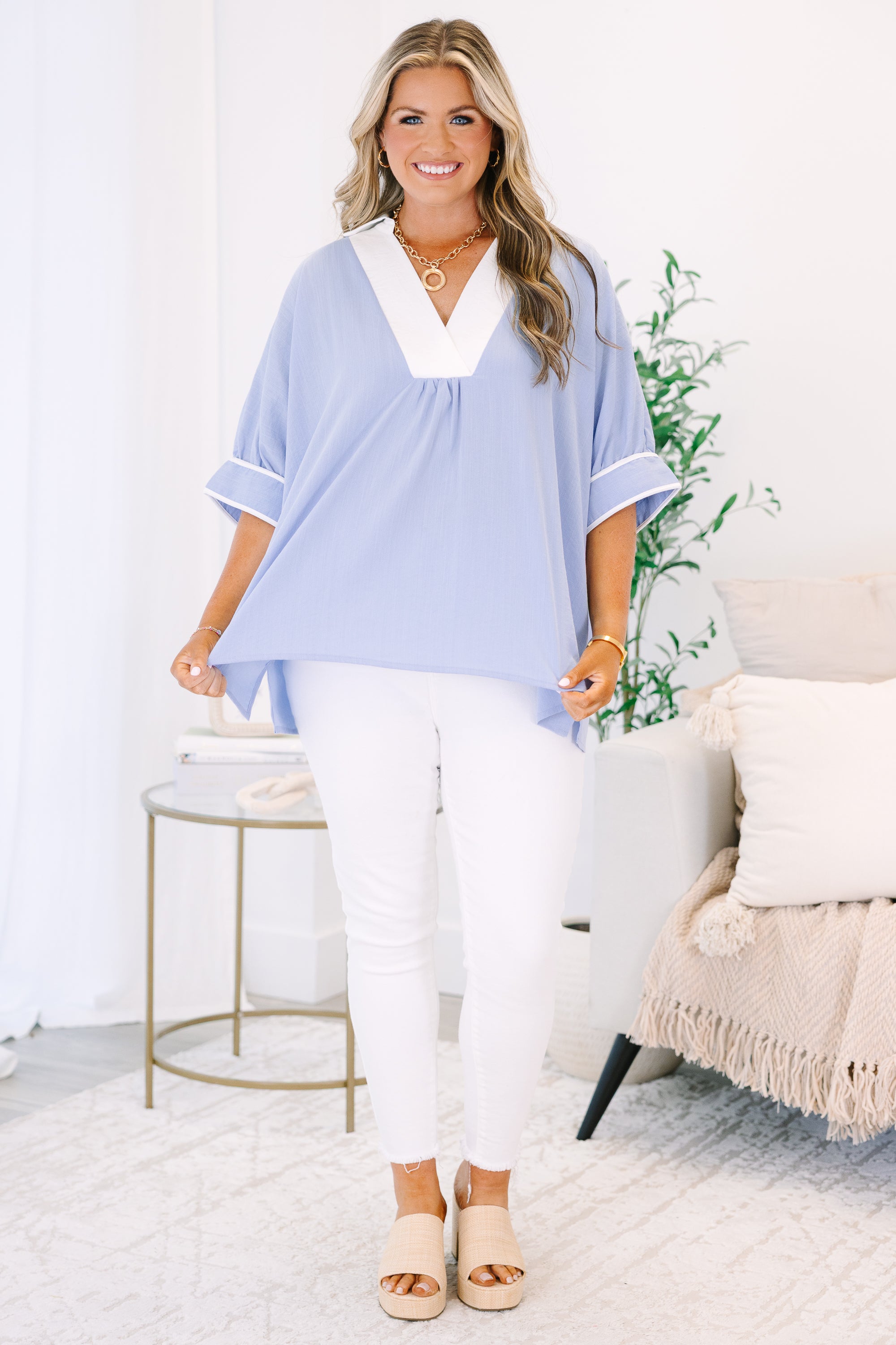 The Perfect Plan Top, Blue