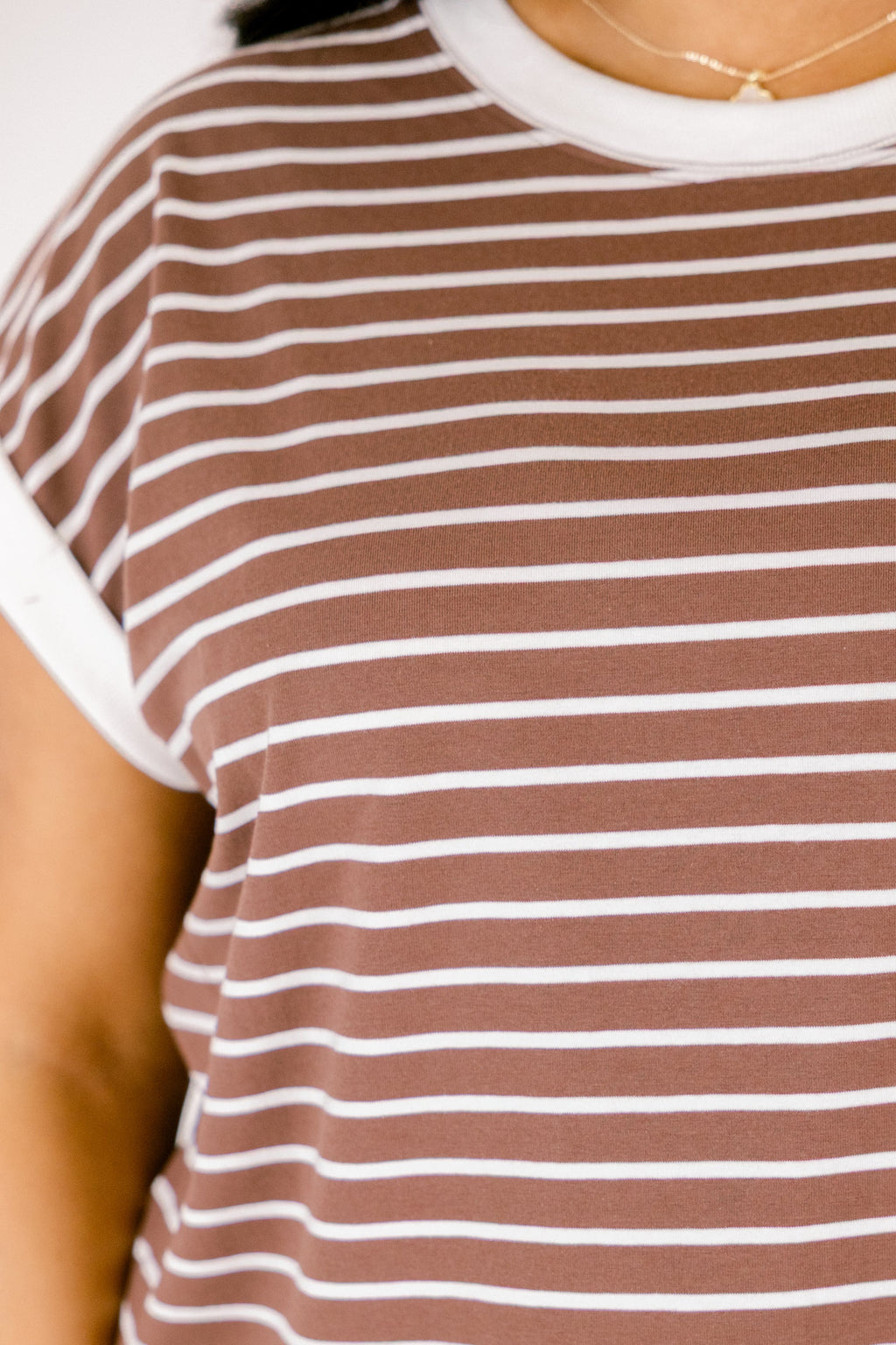 The Savannah Stroll Striped Tee, Brown