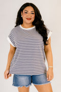 The Savannah Stroll Striped Tee, Charcoal