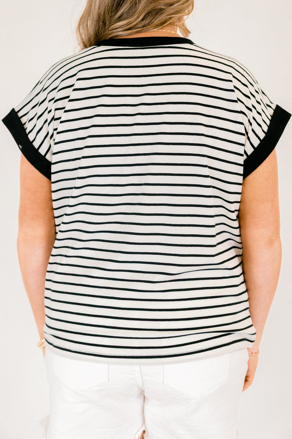 The Savannah Stroll Striped Tee, Cream