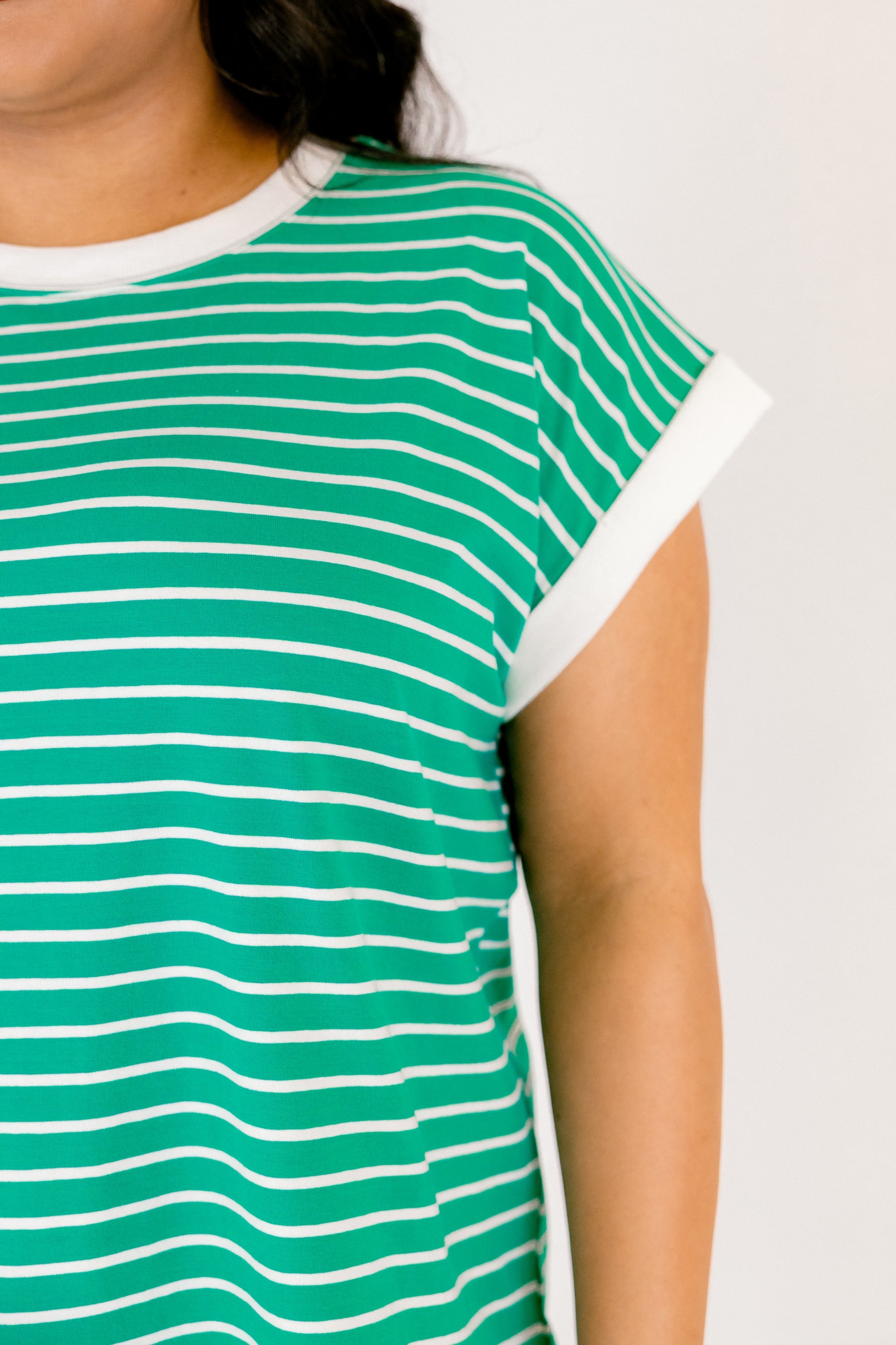 The Savannah Stroll Striped Tee, Kelly Green