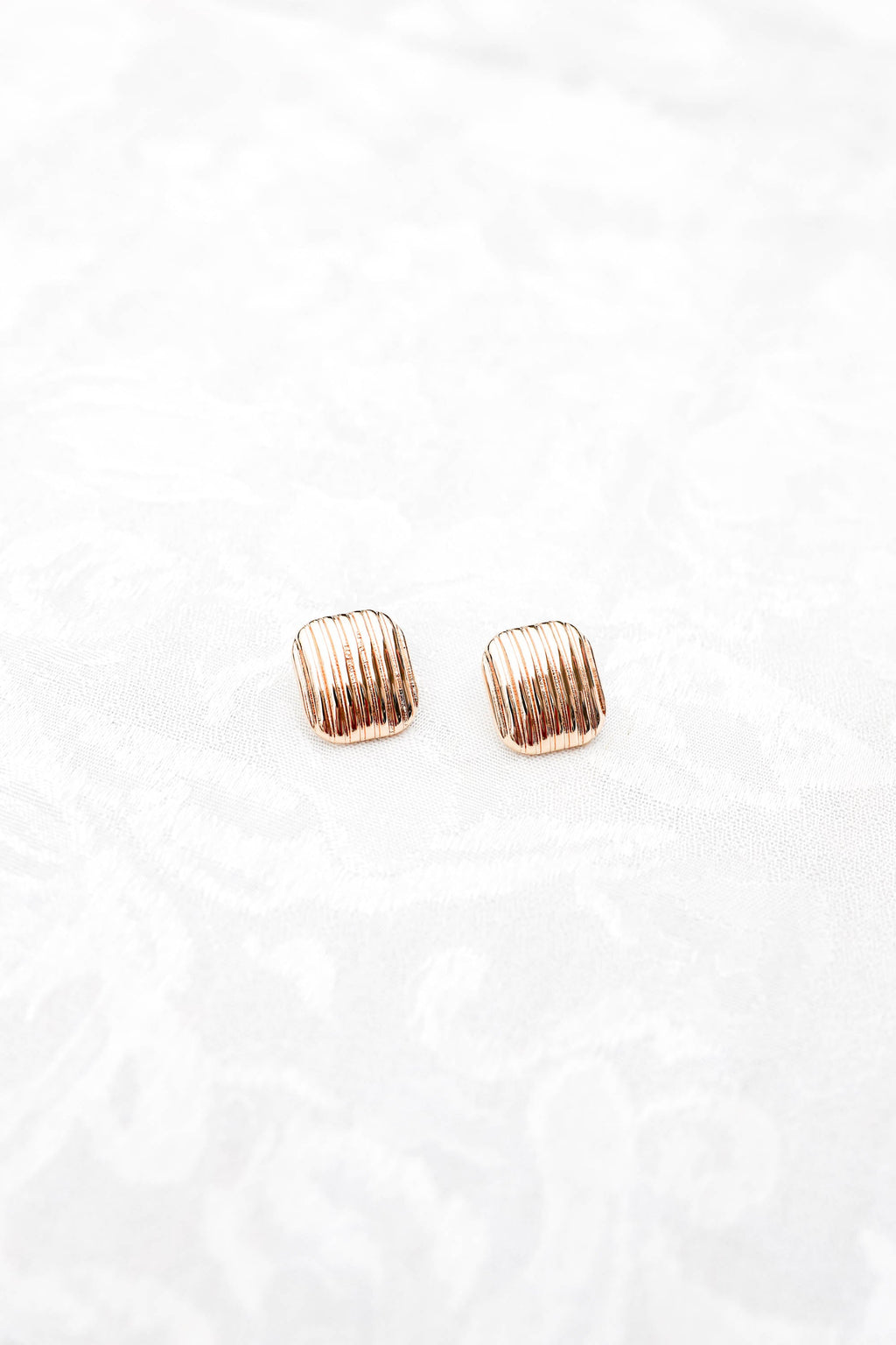 The Uptown Square Studs, Gold