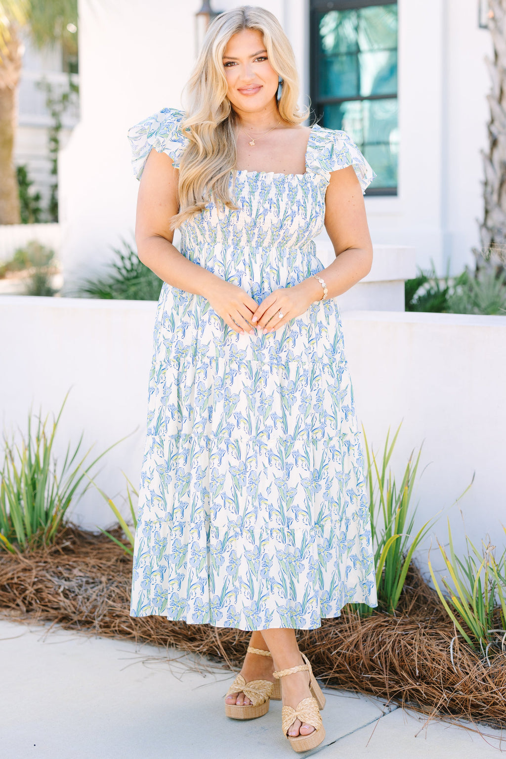 The Wildflower's Song Maxi Dress, Cream Floral