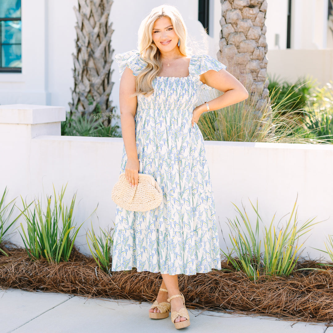 The Wildflower's Song Maxi Dress, Cream Floral