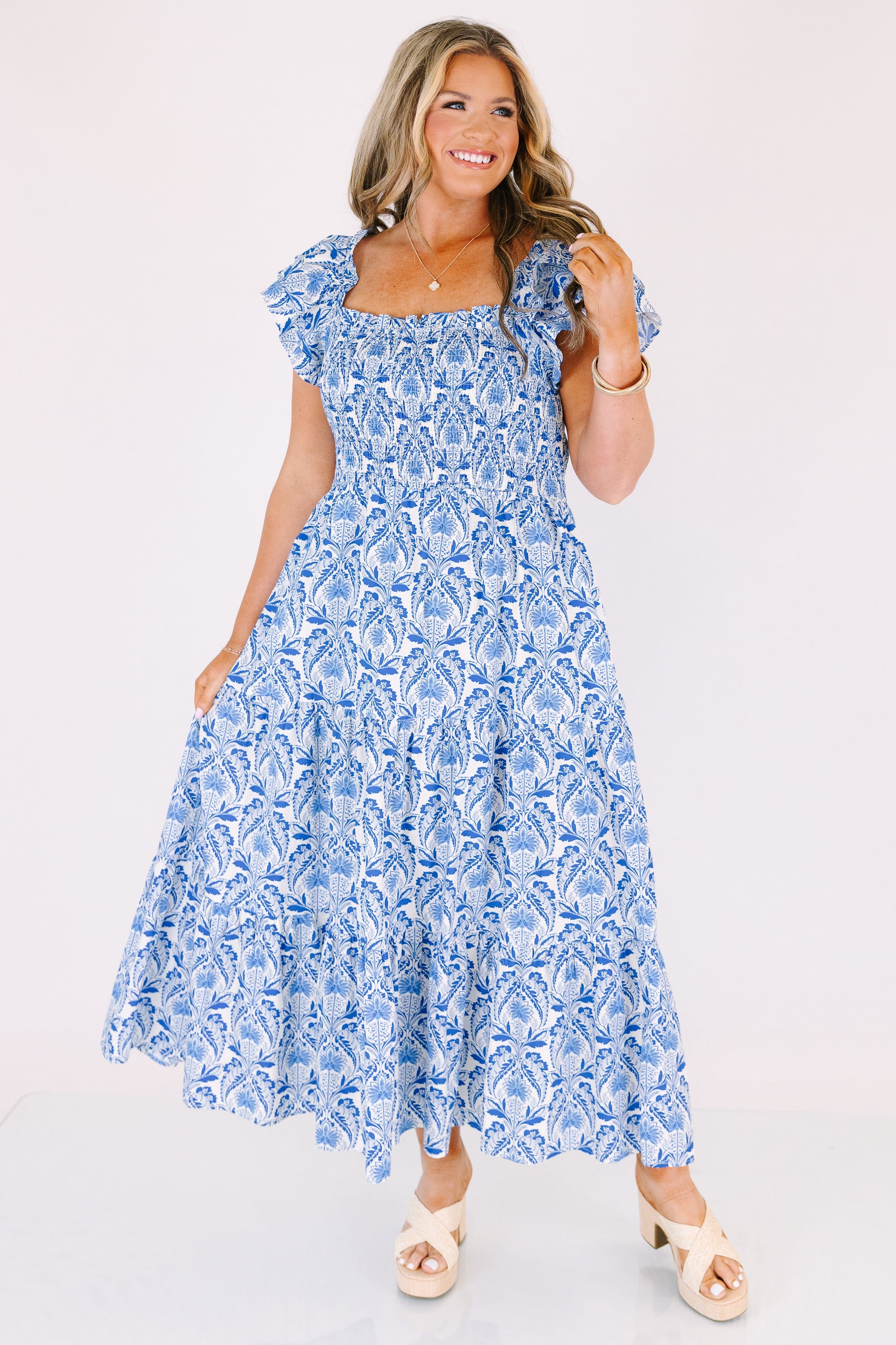 The Wildflower's Song Maxi Dress, Cobalt