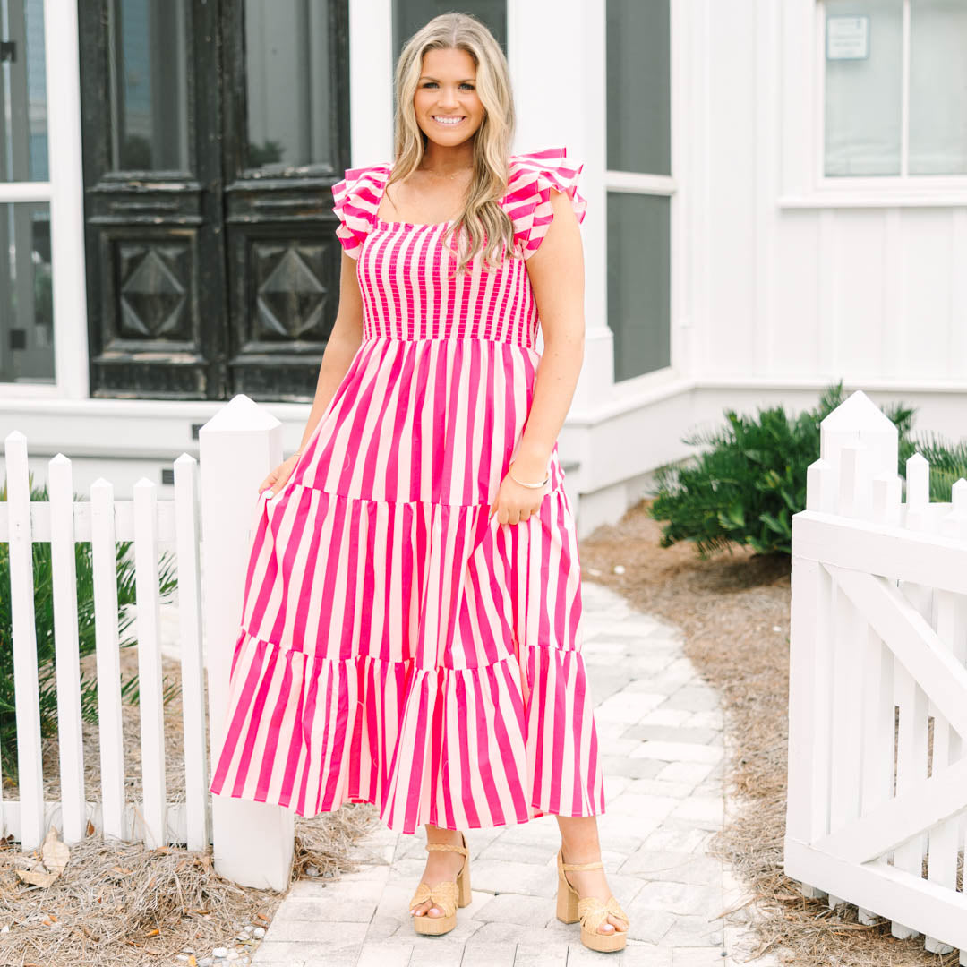 The Wildflower's Song Maxi Dress, Hot Pink