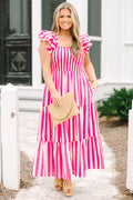 The Wildflower's Song Maxi Dress, Hot Pink