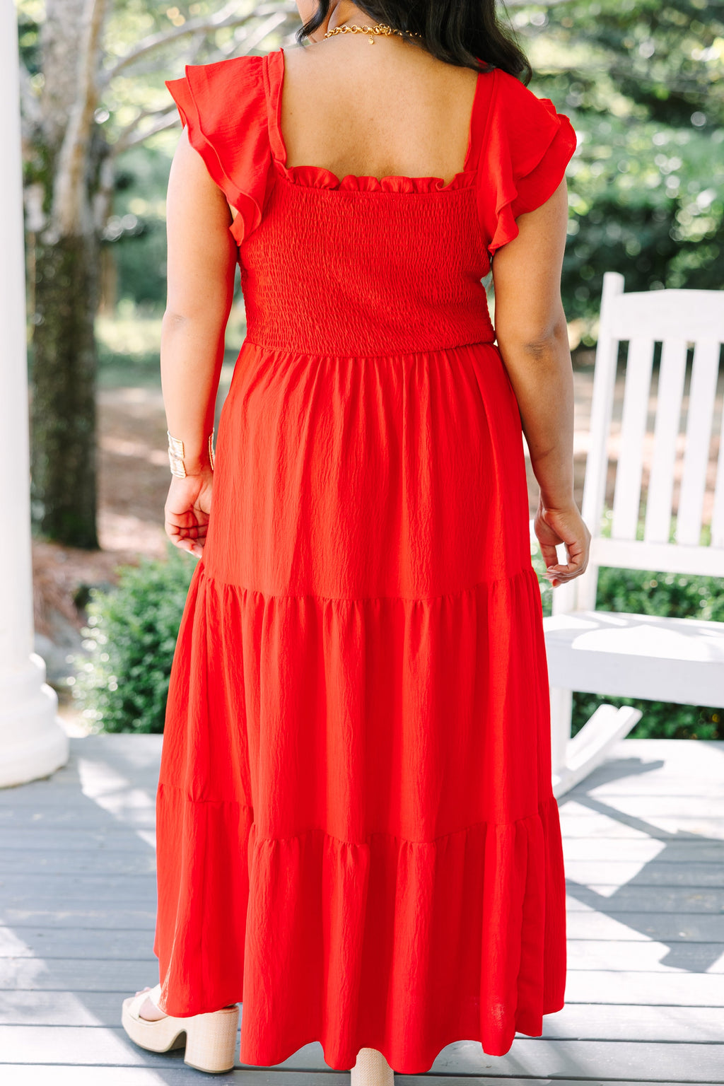 The Wildflower's Song Maxi Dress, Red