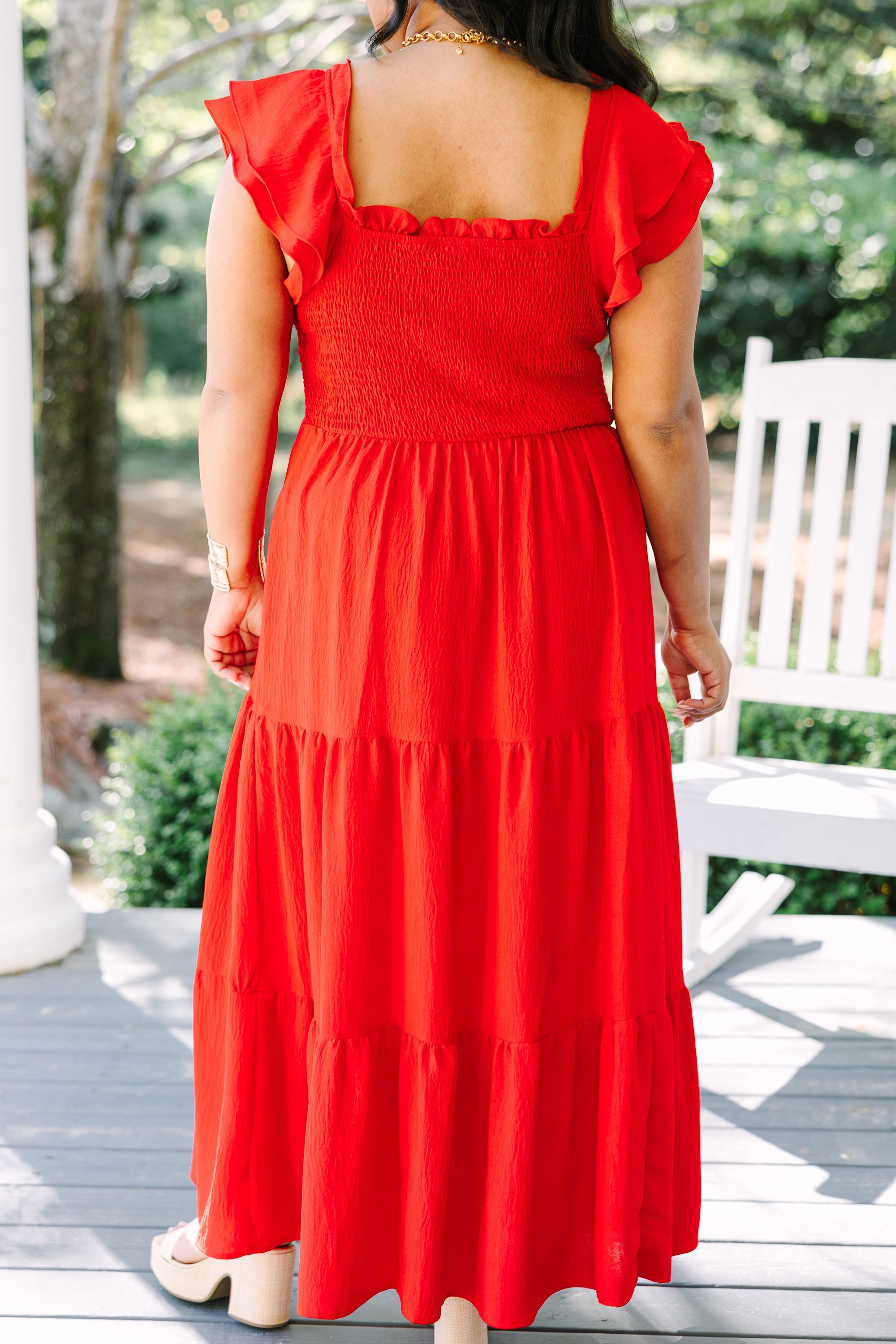 The Wildflower's Song Maxi Dress, Red
