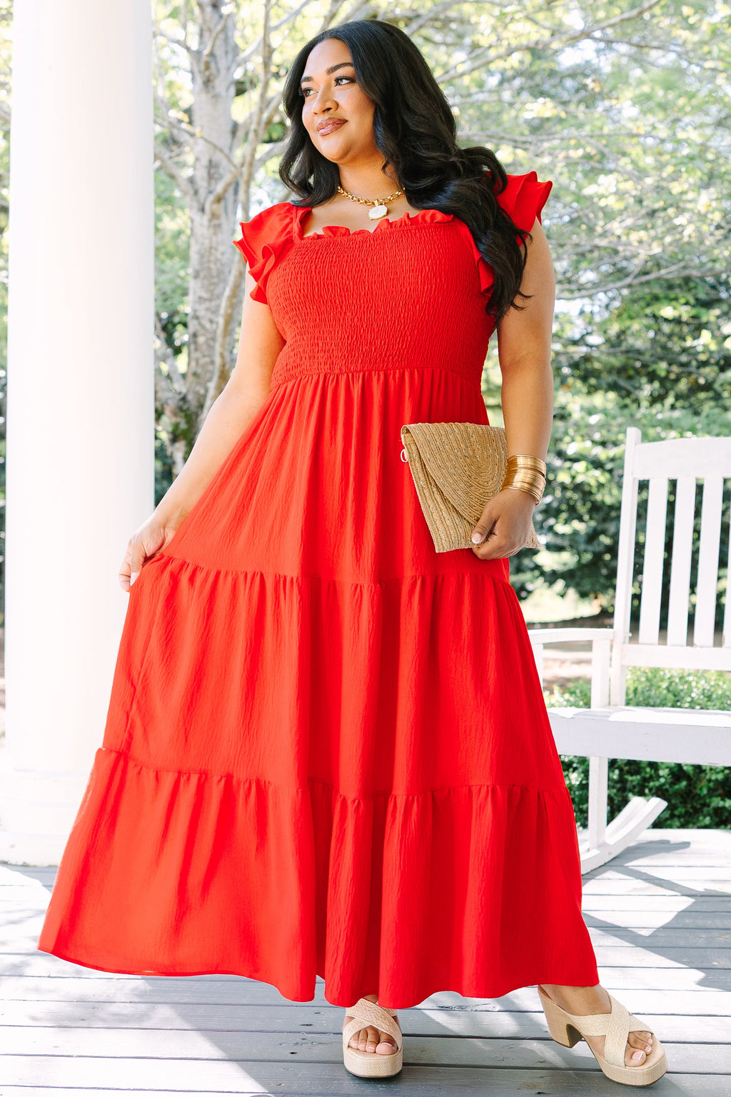 The Wildflower's Song Maxi Dress, Red