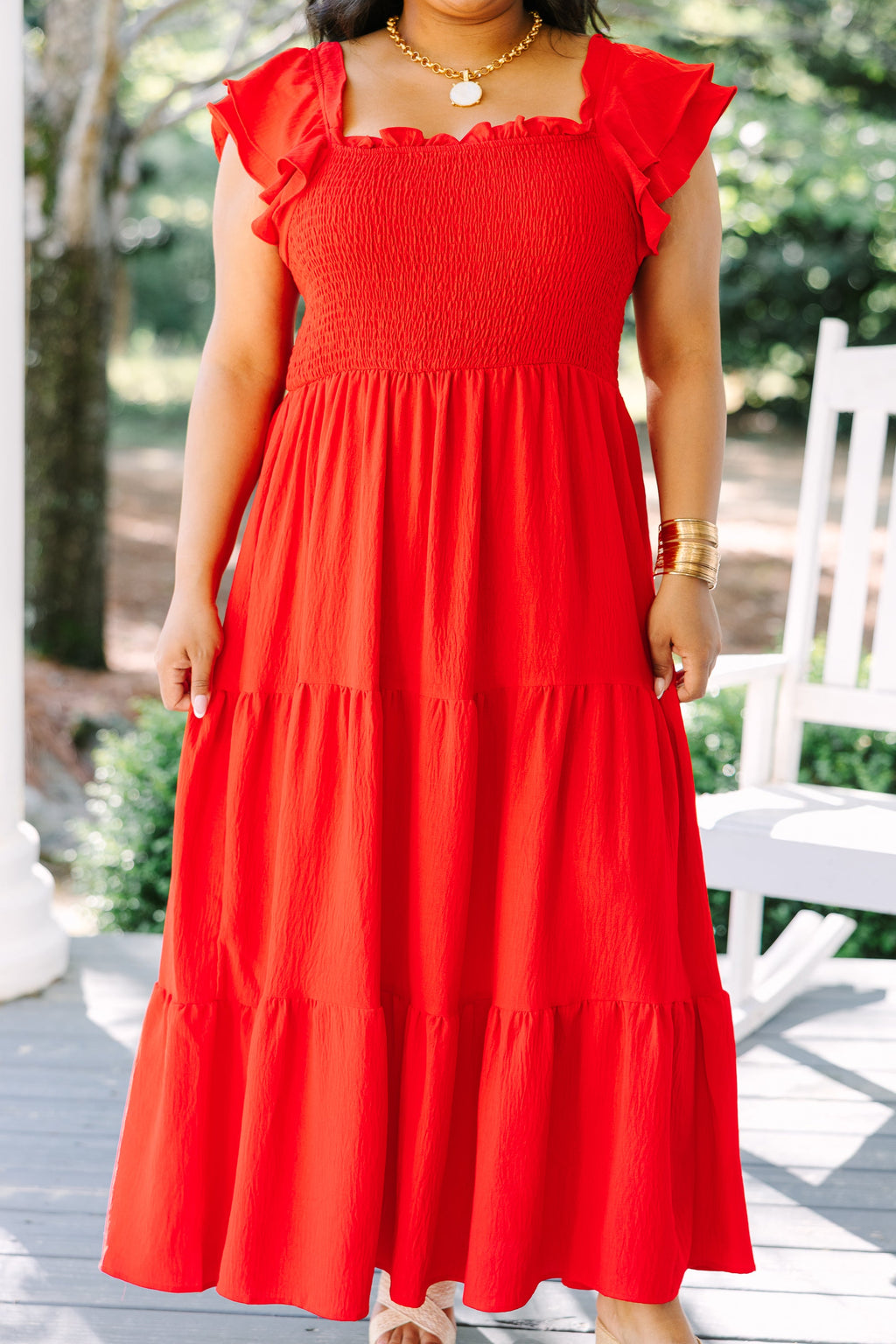 The Wildflower's Song Maxi Dress, Red