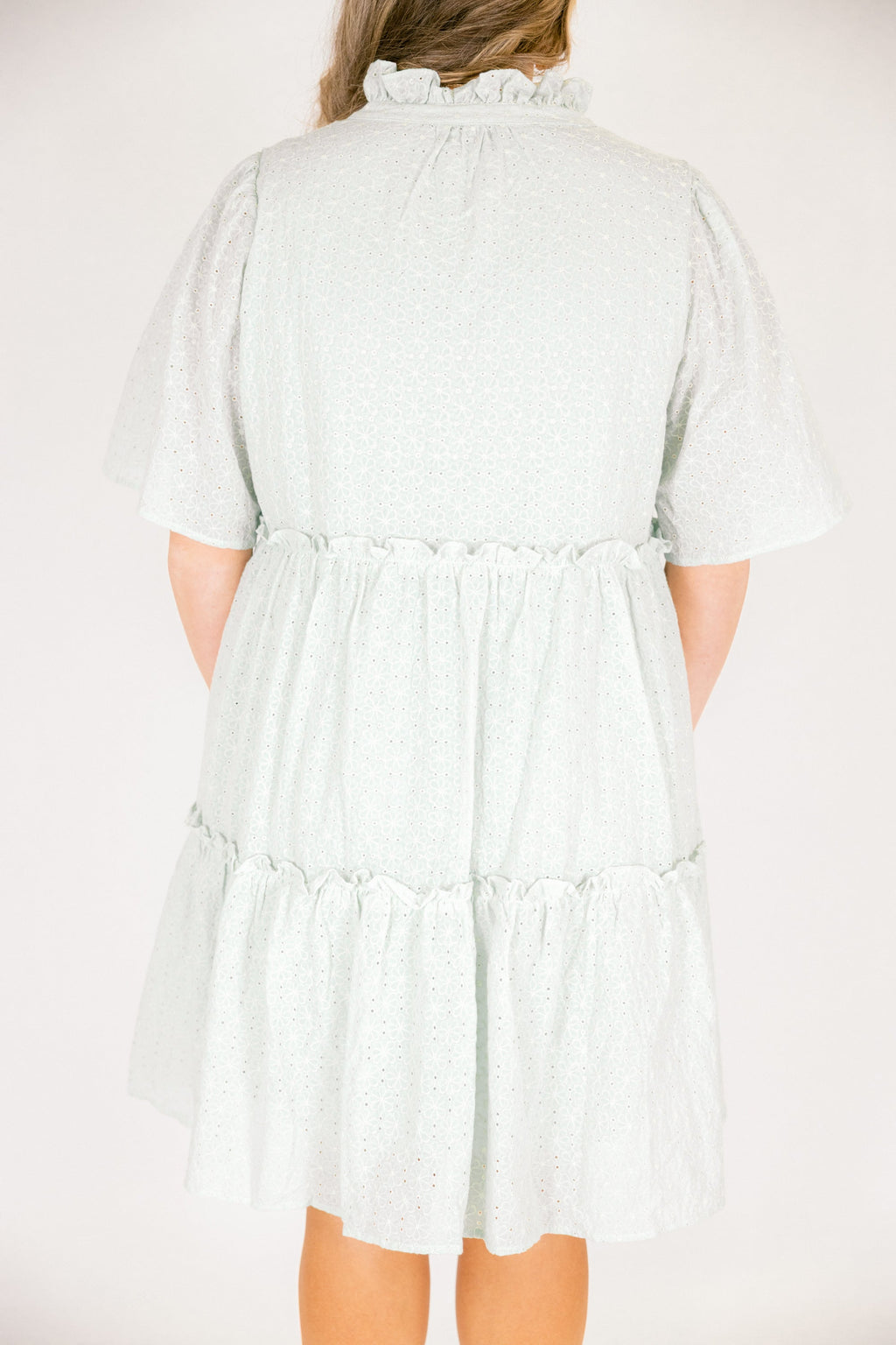 Through The Arbor Dress, Green Embroidery