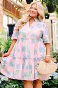 Through The Arbor Dress, Pink Hydrangea