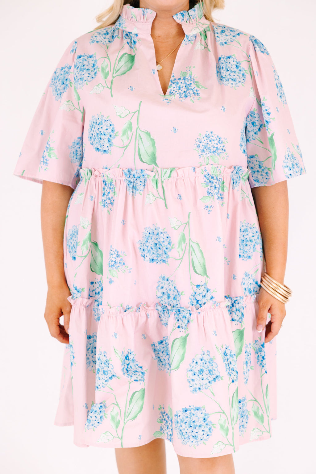 Through The Arbor Dress, Pink Hydrangea