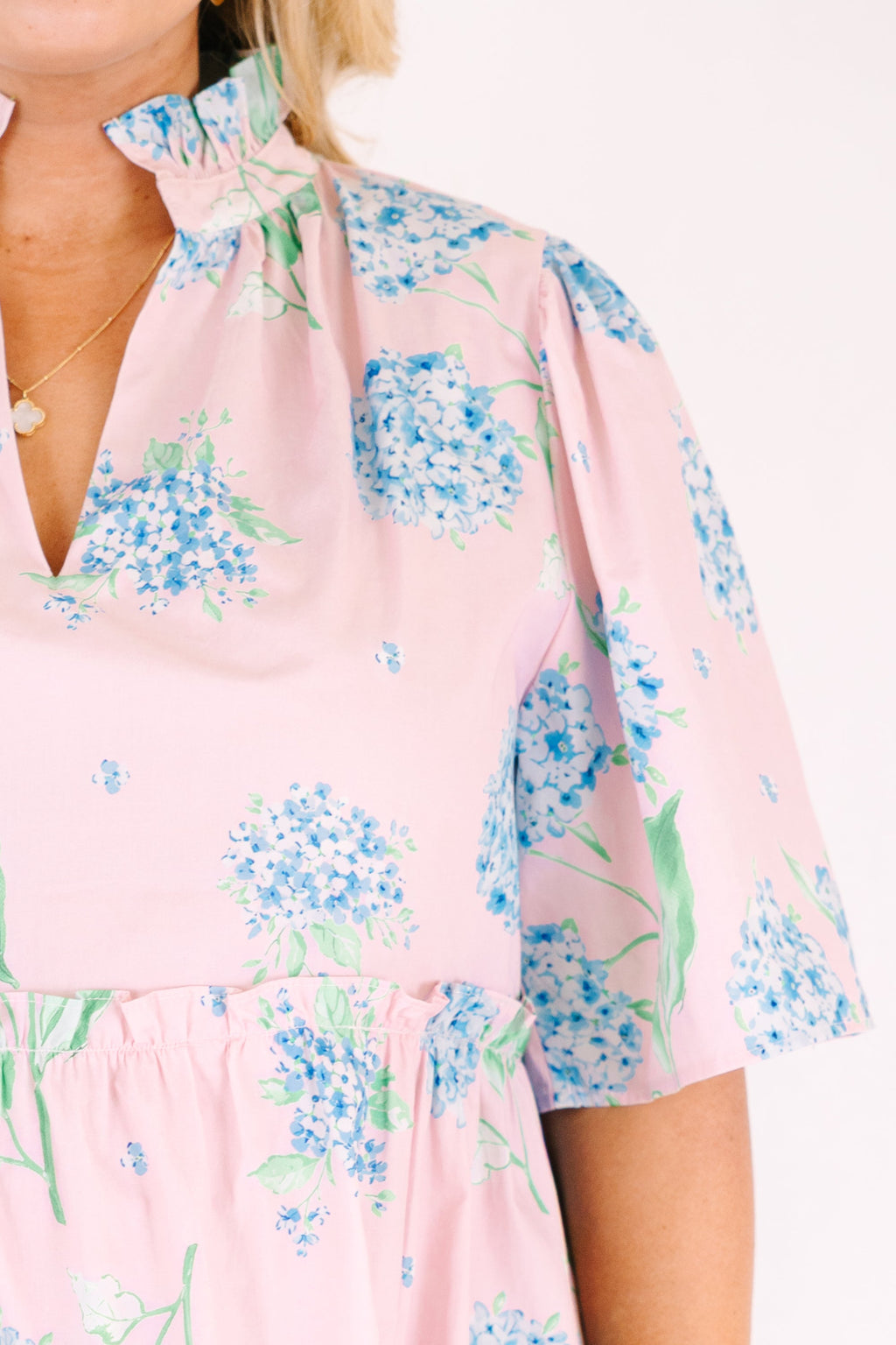 Through The Arbor Dress, Pink Hydrangea