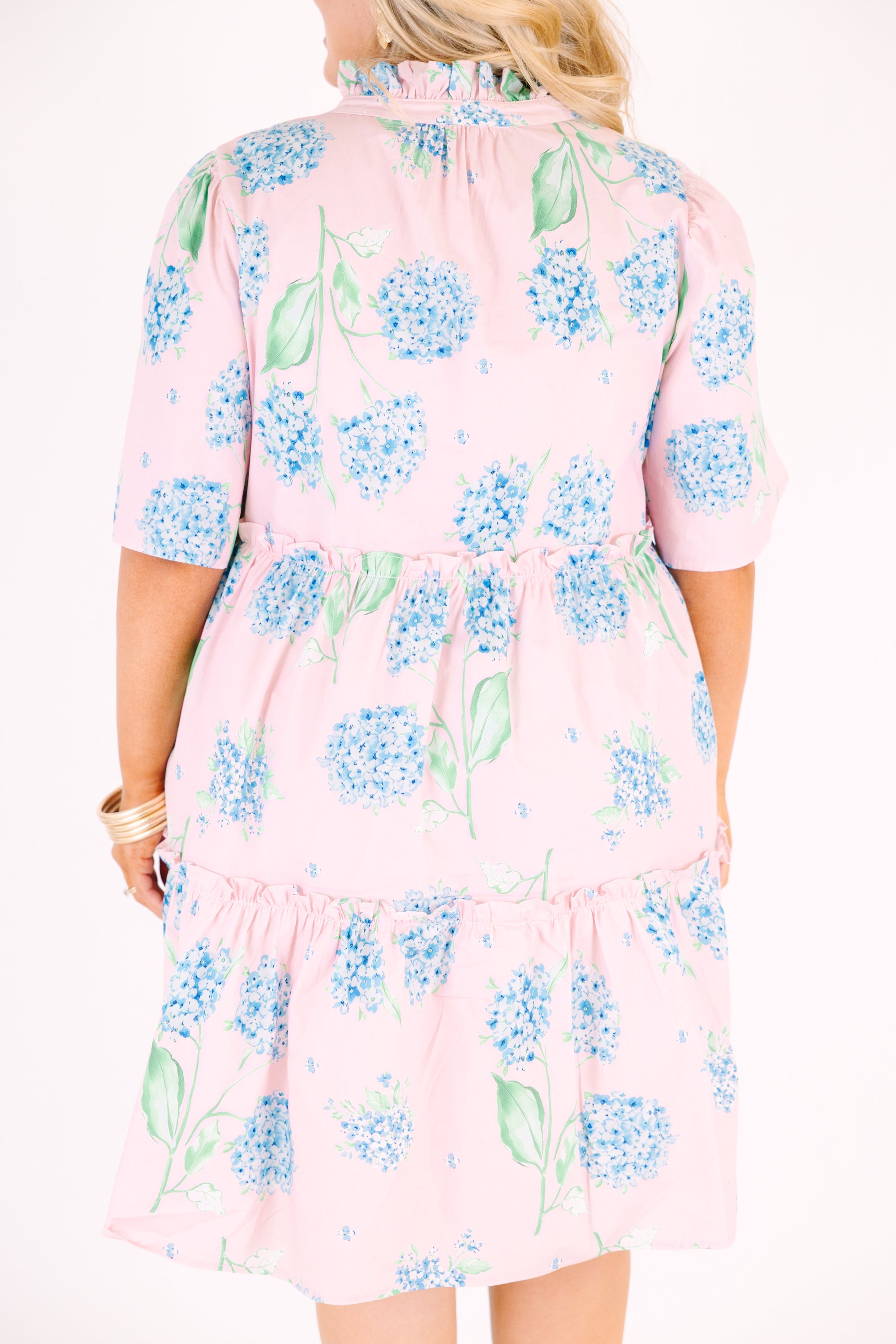 Through The Arbor Dress, Pink Hydrangea
