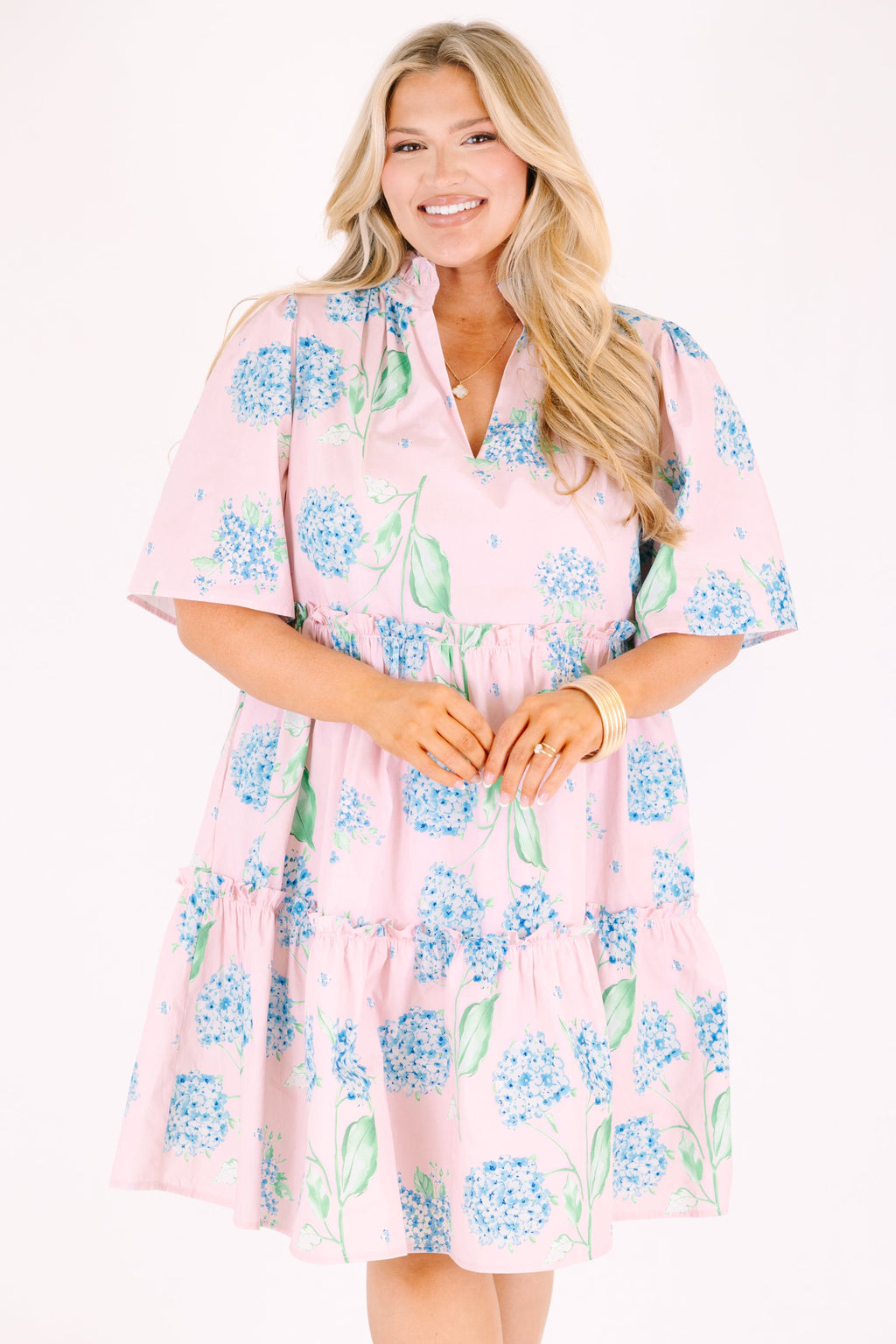 Through The Arbor Dress, Pink Hydrangea