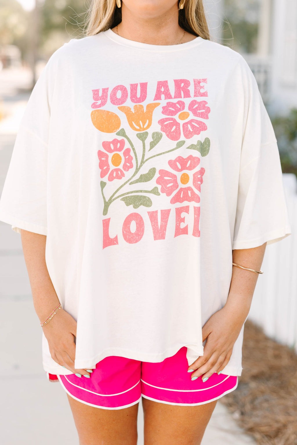 Loving Reminders Boyfriend Tee, Ivory