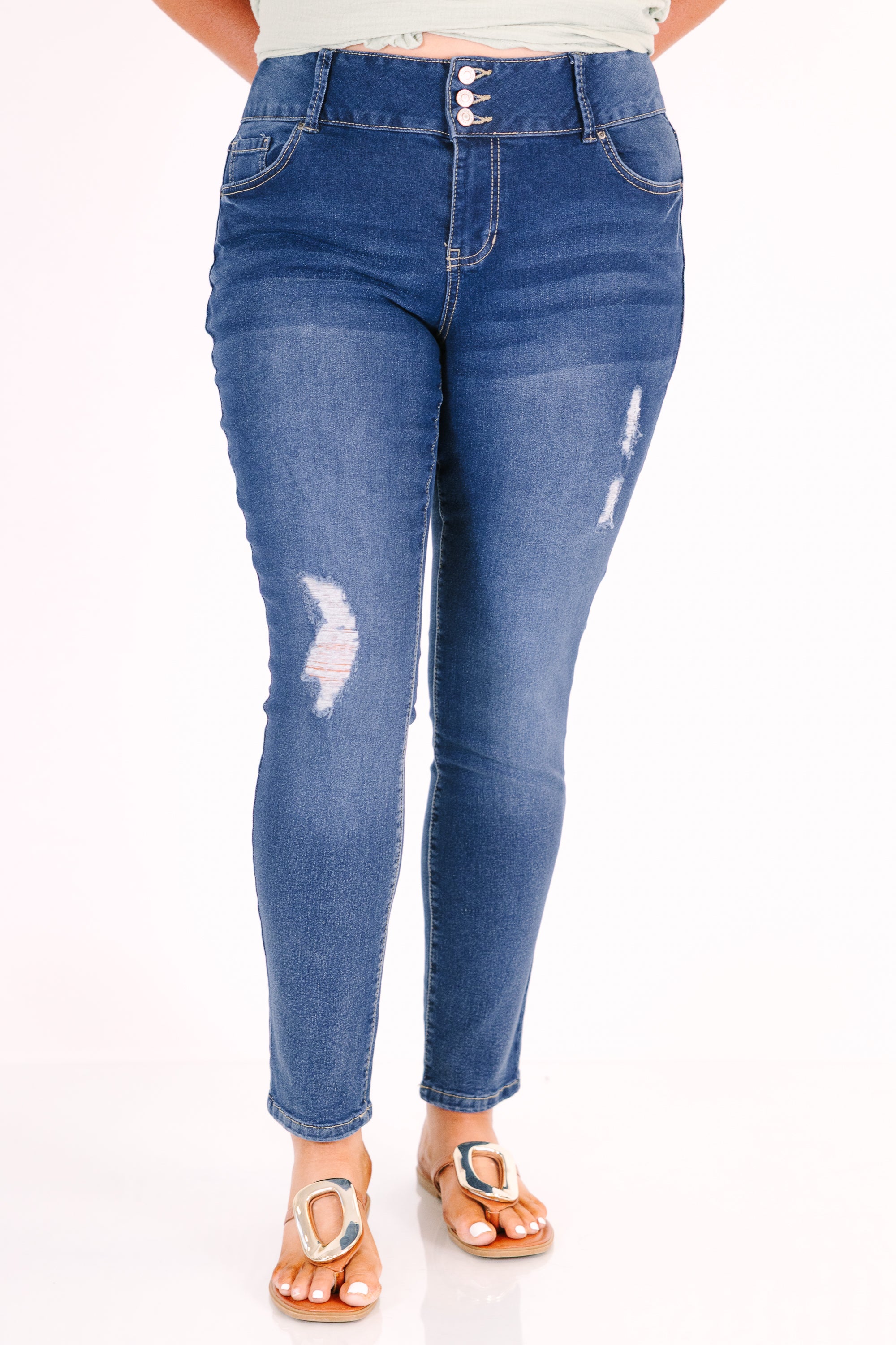 Time Will Pass Jeans, Medium Wash