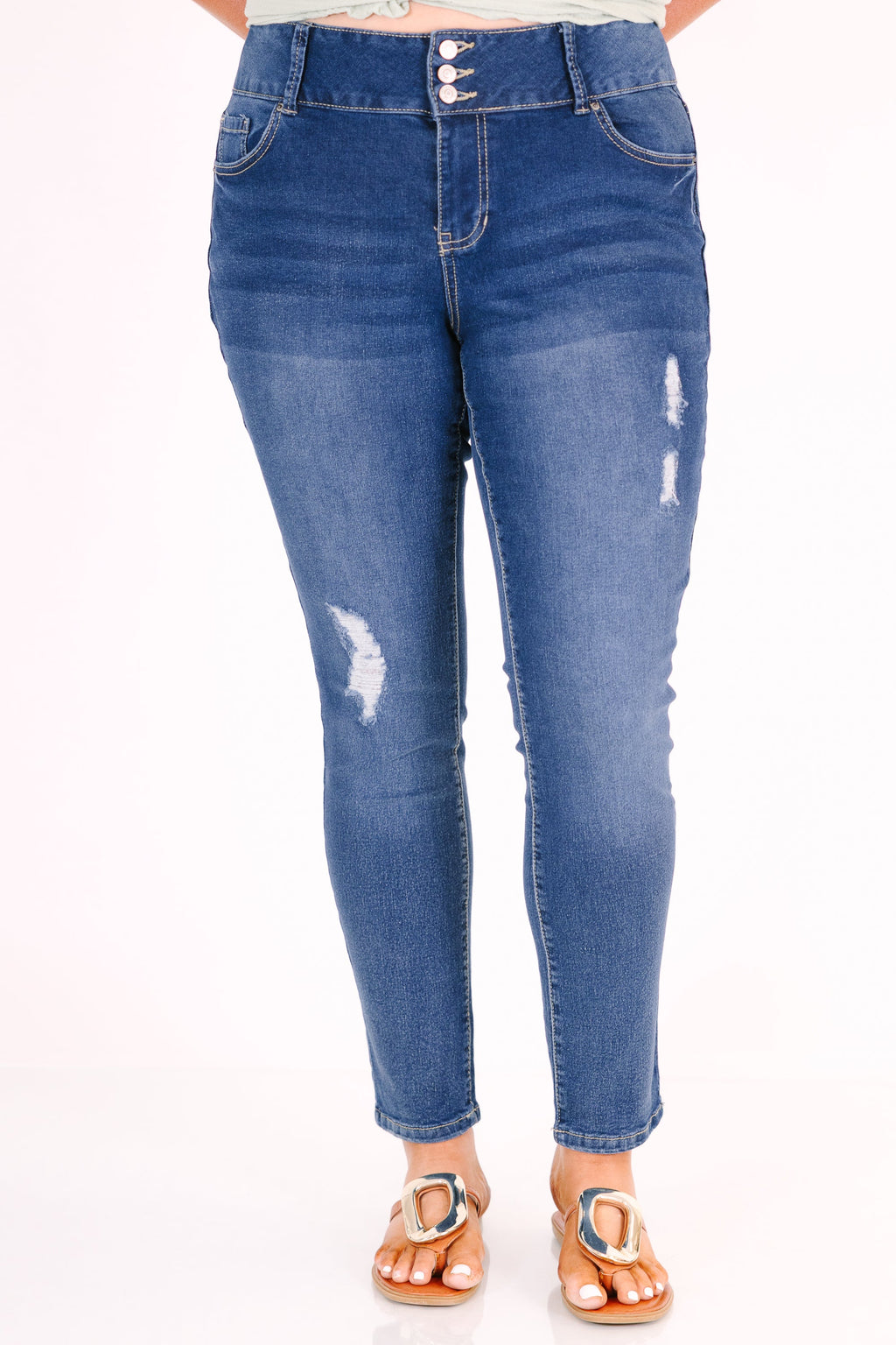 Time Will Pass Jeans, Medium Wash
