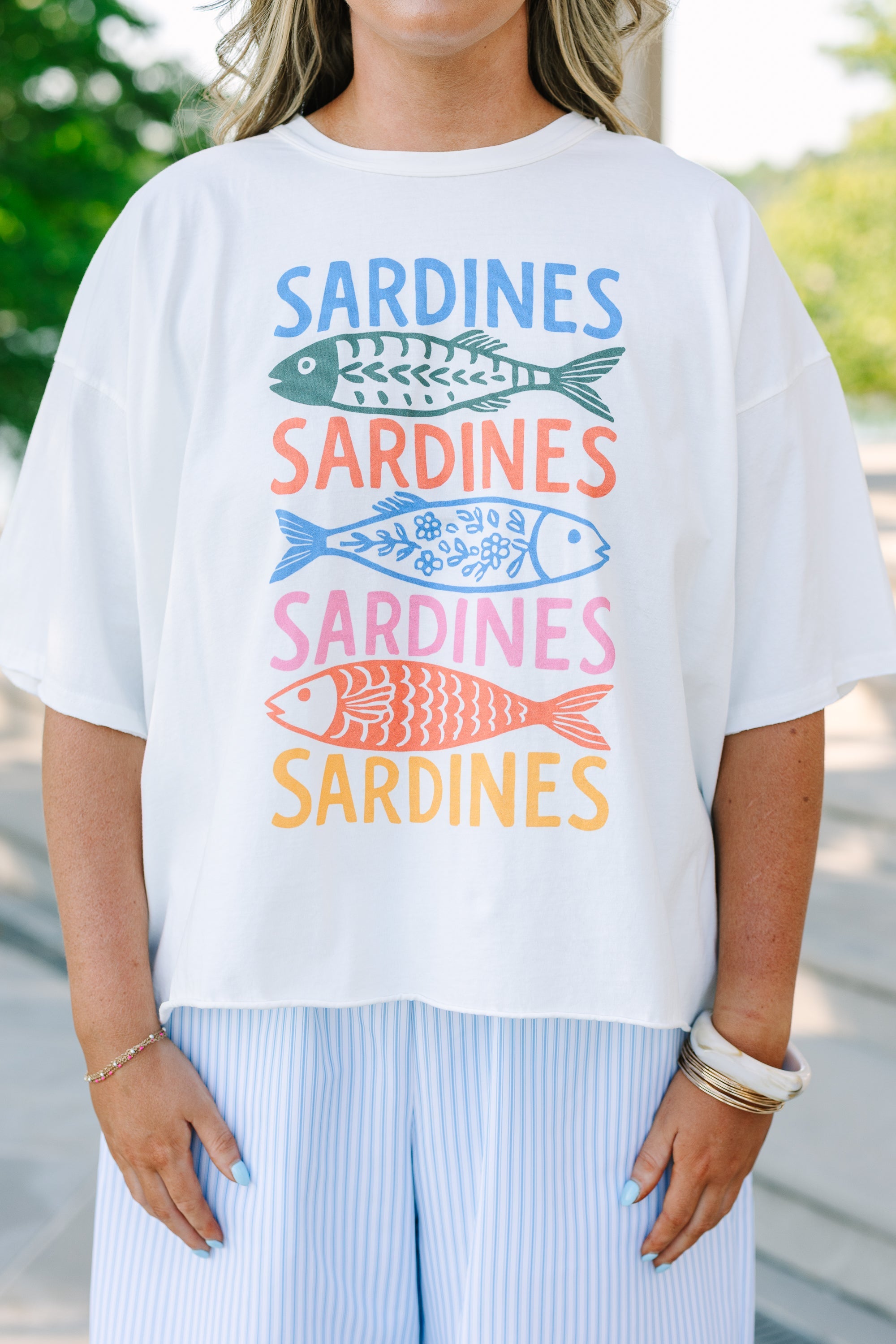 Tinned Fish Vintage Wash Tee, White
