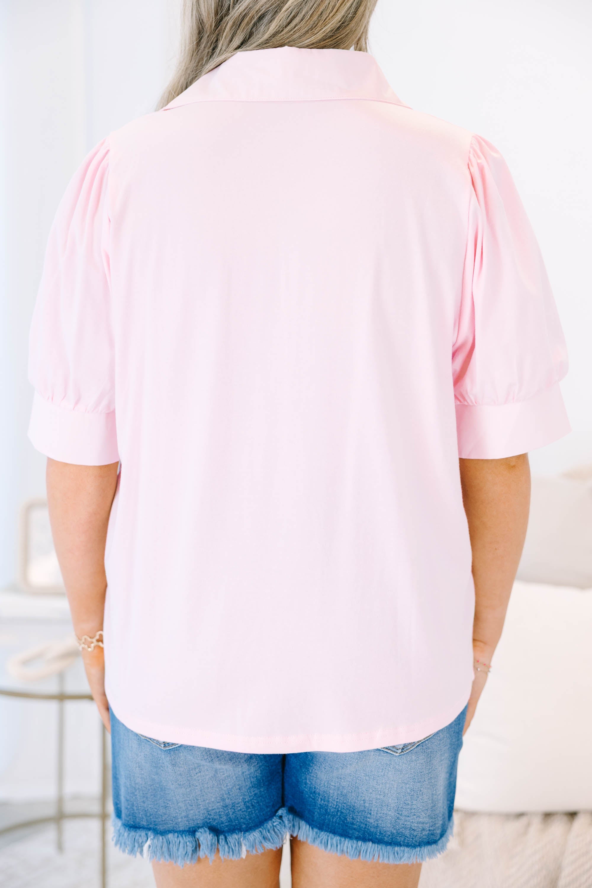 Told You So Top, Powder Pink