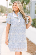 Took Long Enough Dress, Ice Blue