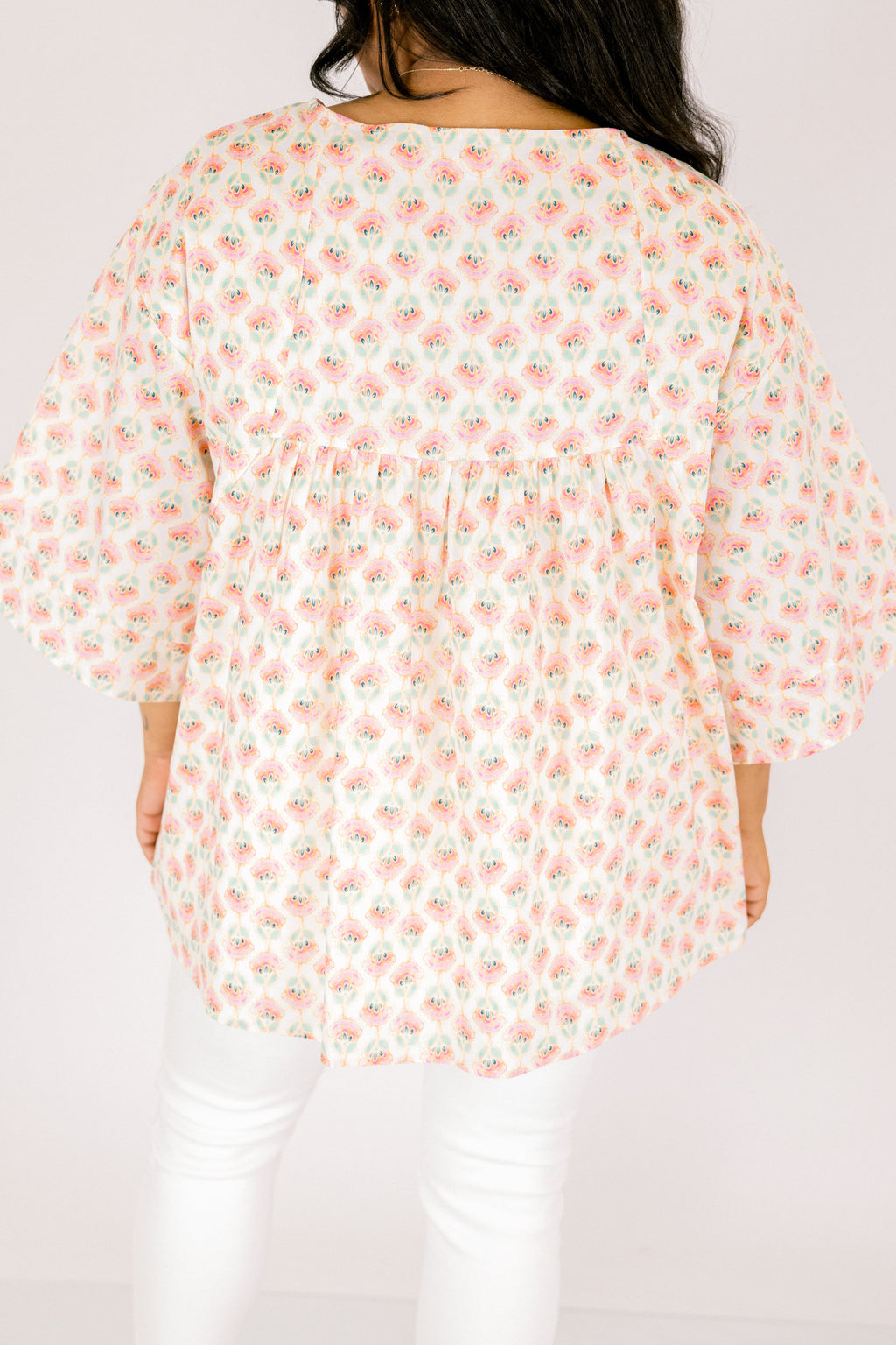 Tranquil Waters Top, Pink Floral