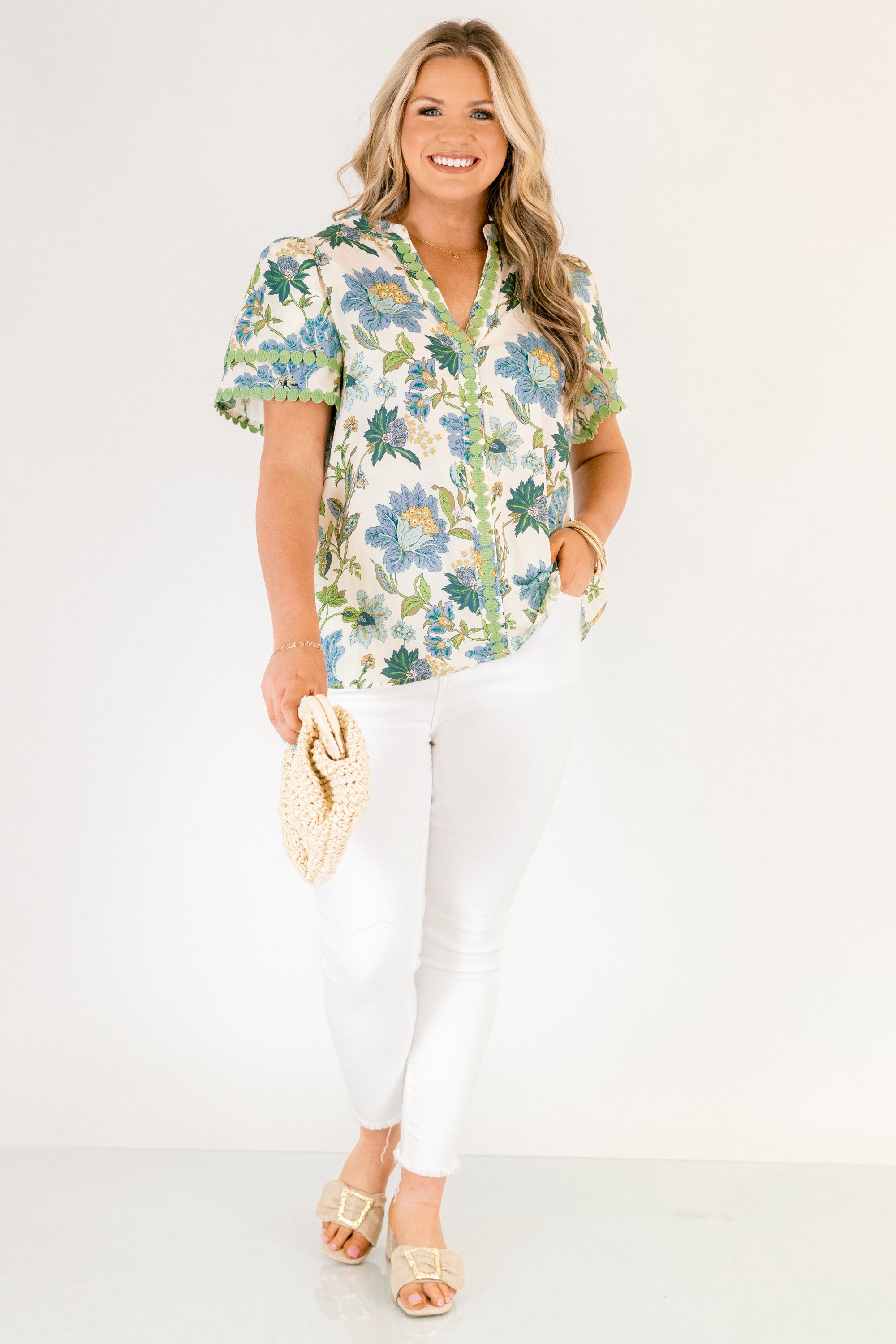 Treading Lightly Top, Green