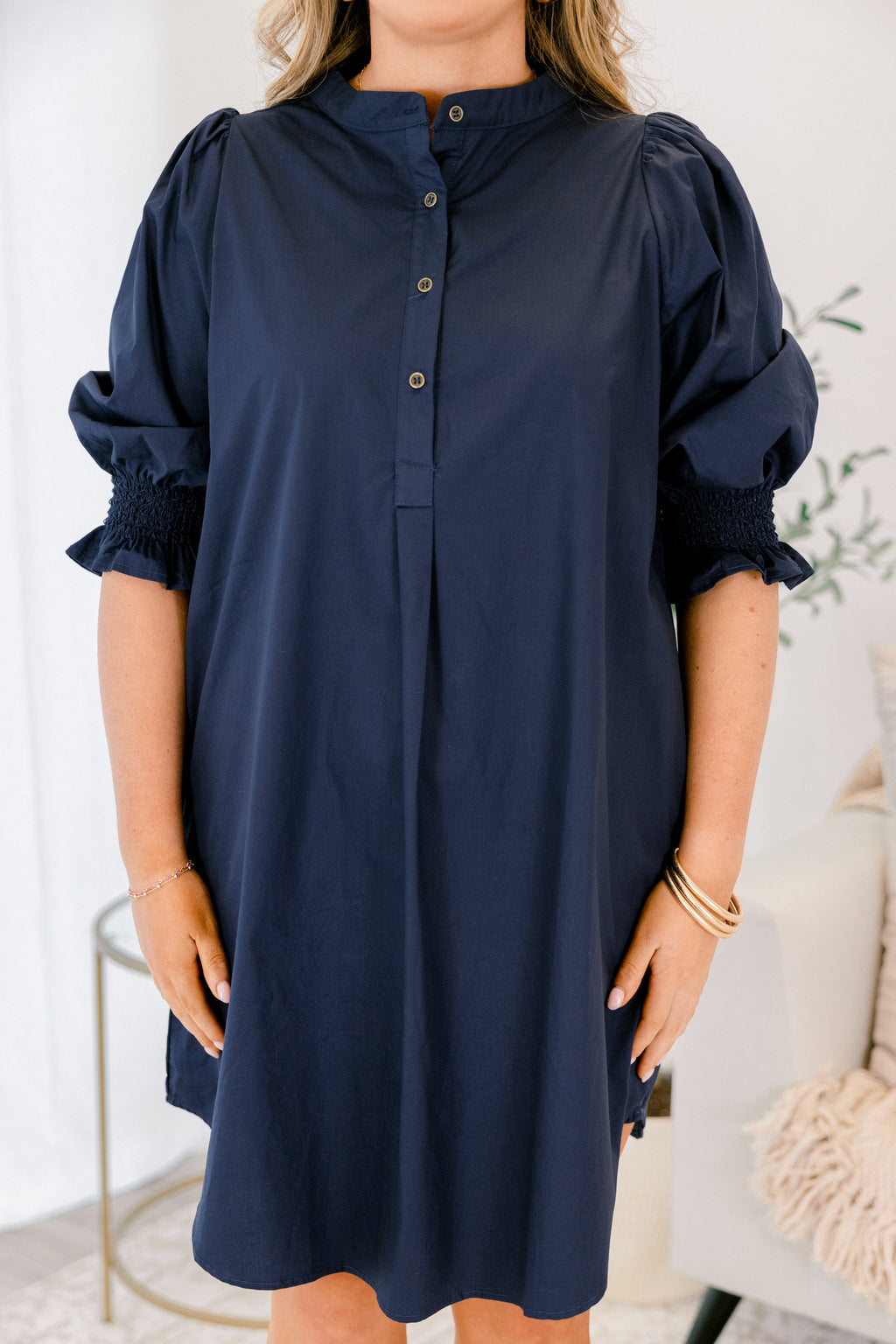 Truth Be Told Dress, Navy